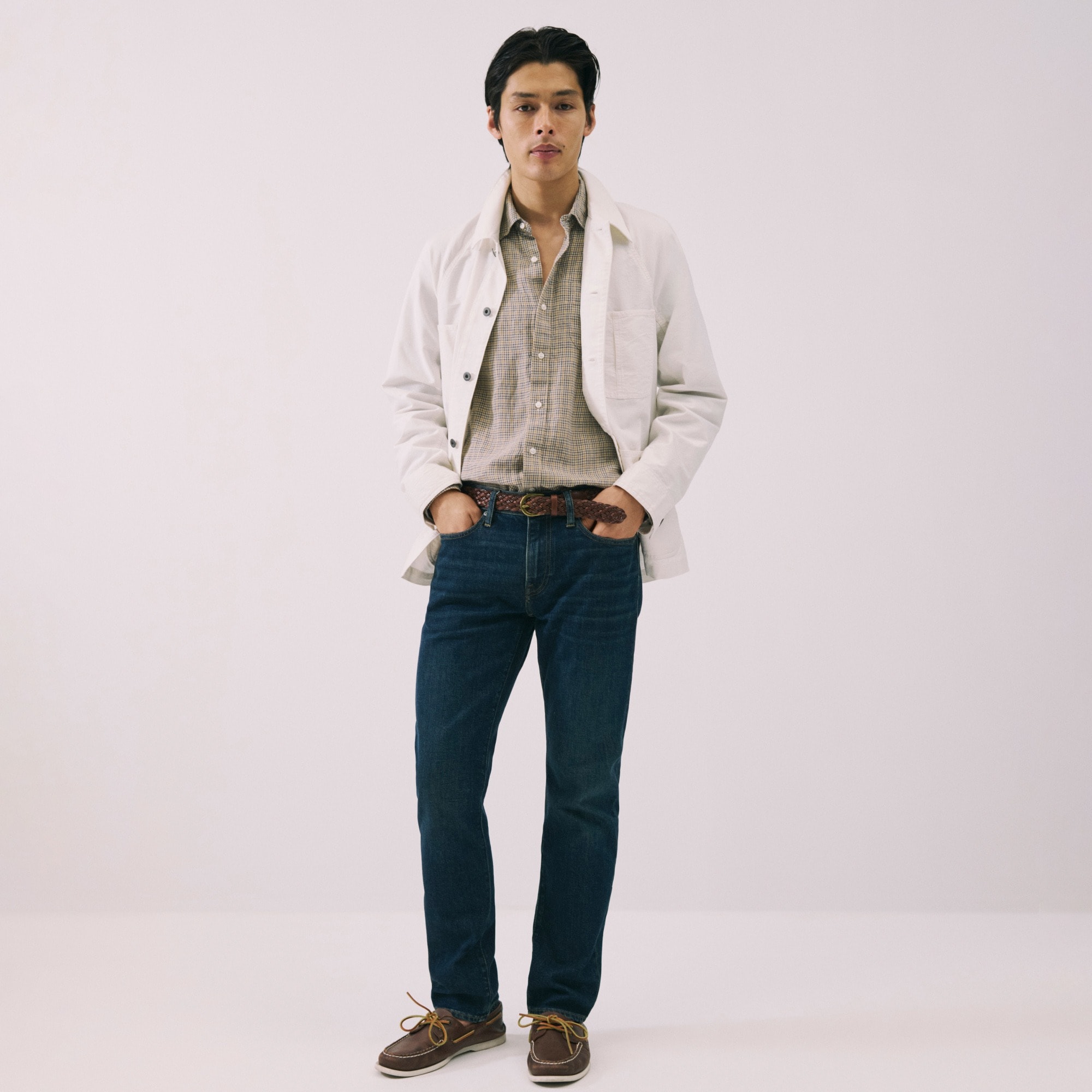 Cotton oxford chore jacket