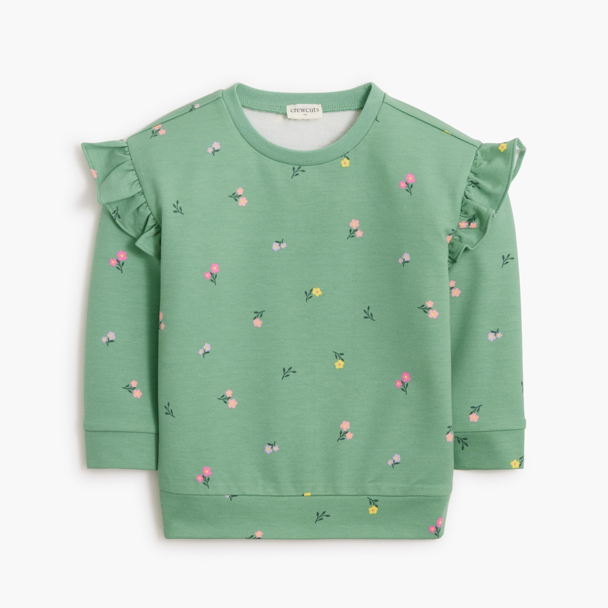 Baby & toddler girls' floral ruffle sweatshirt