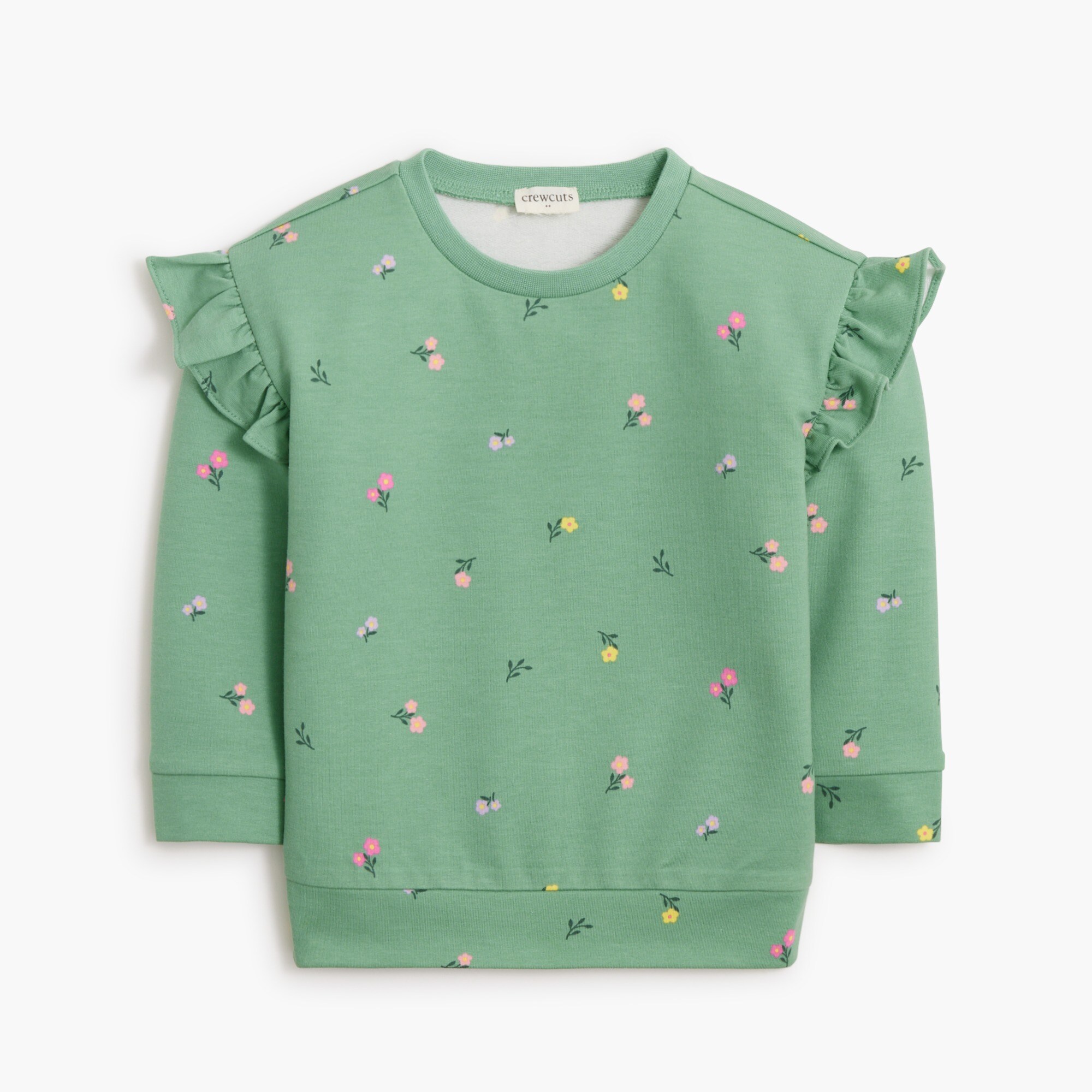 Baby & toddler girls' floral ruffle sweatshirt