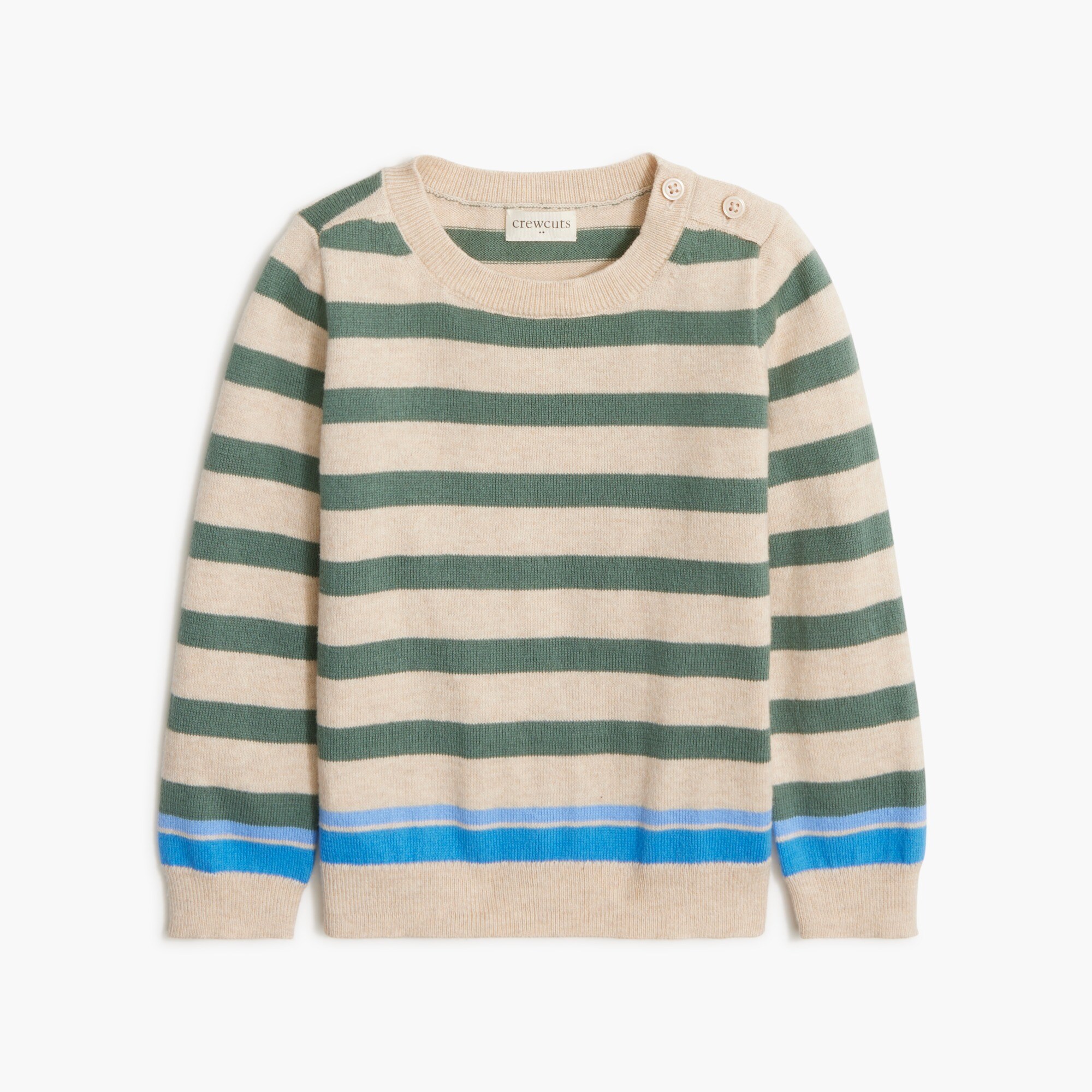baby &amp; toddler boys' striped crewneck sweater for toddler