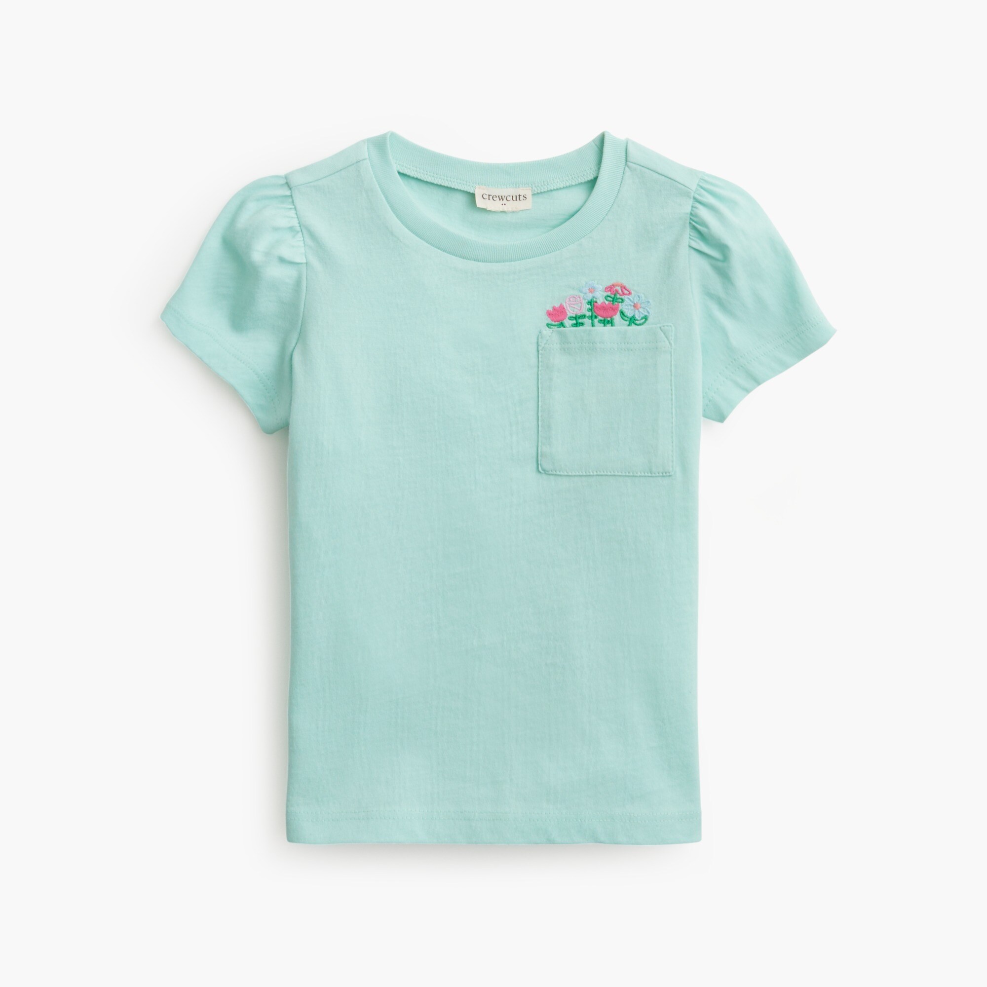 baby &amp; toddler girls' embroidered flowers pocket tee for toddler