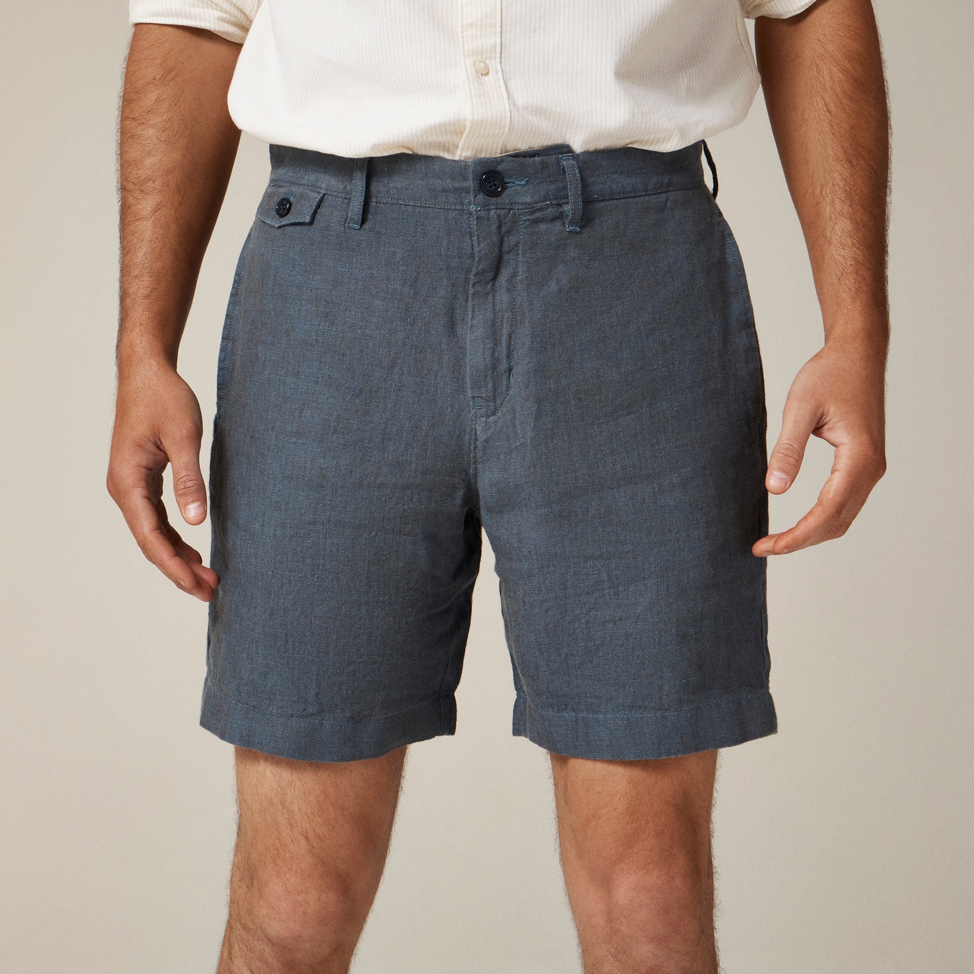 mens 8.5&quot; linen short