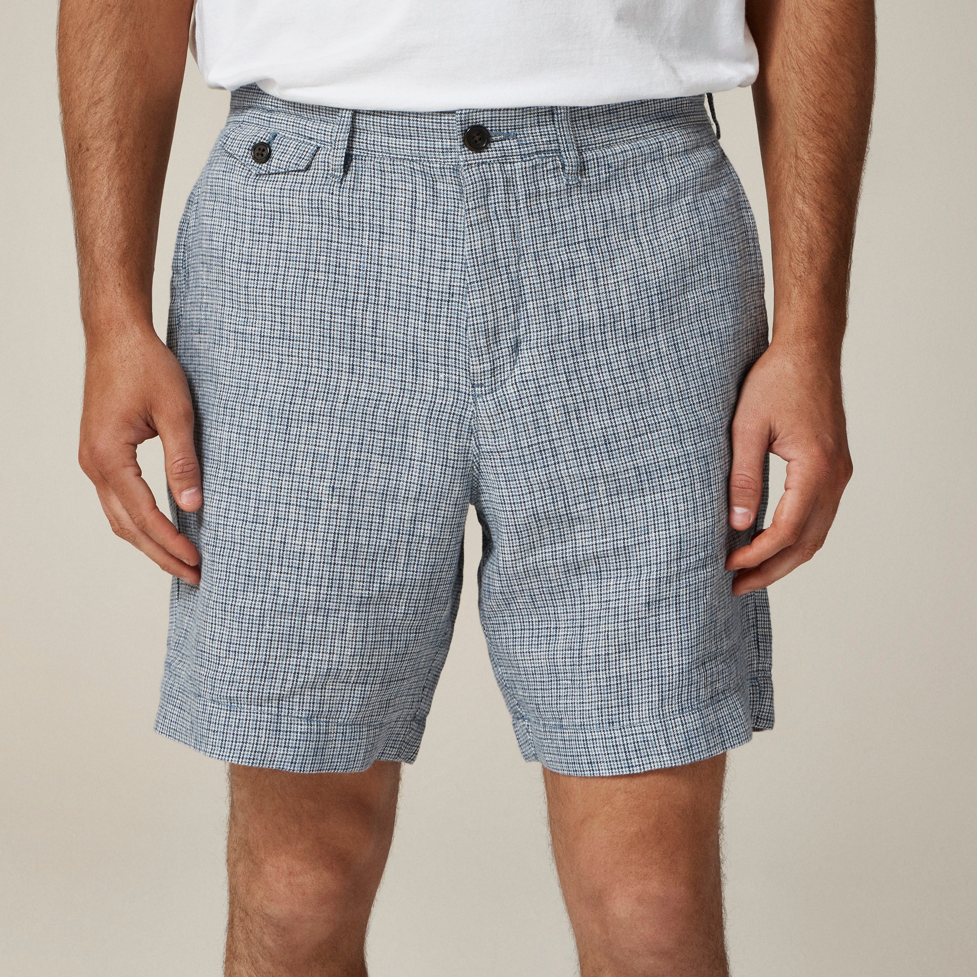 mens 8.5&quot; linen short