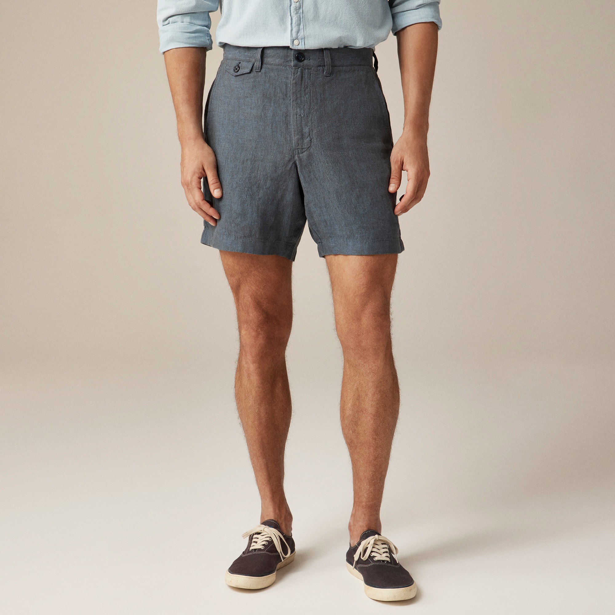 mens 7&quot; linen short