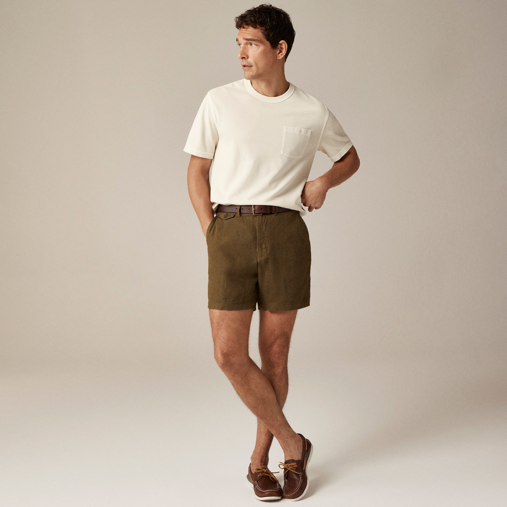 7" linen short