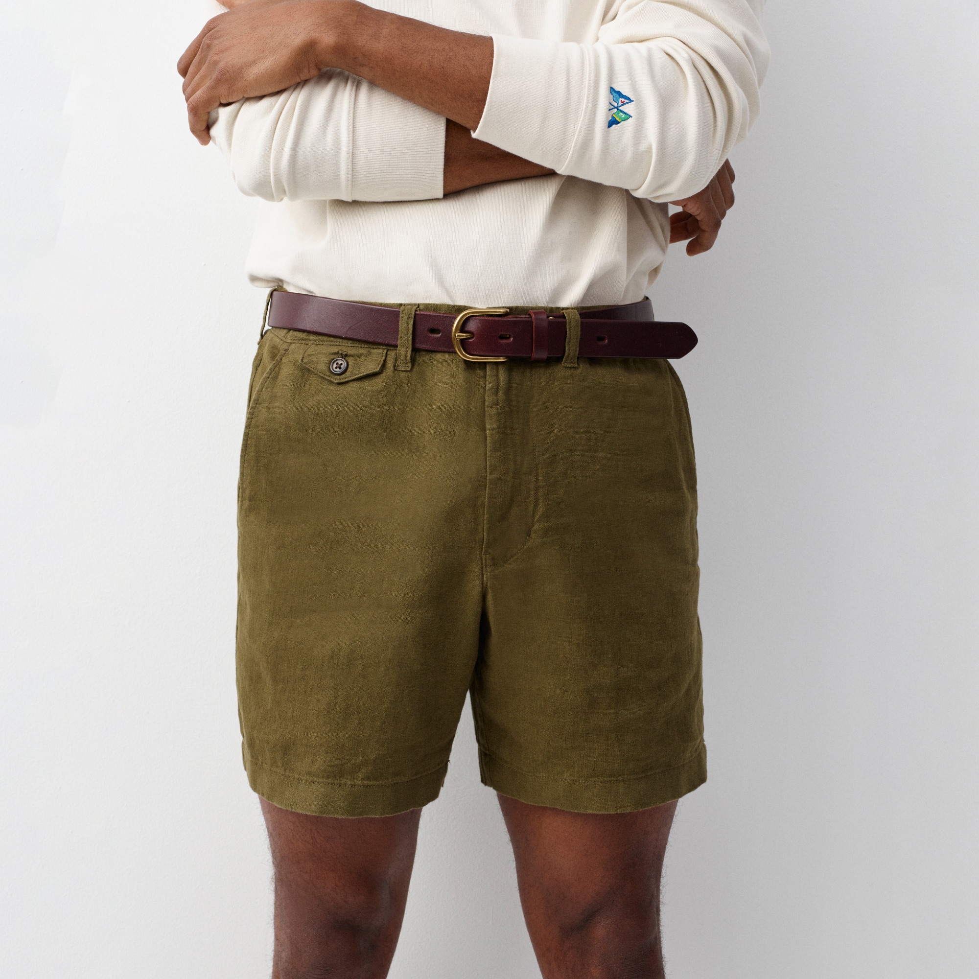 7" linen short