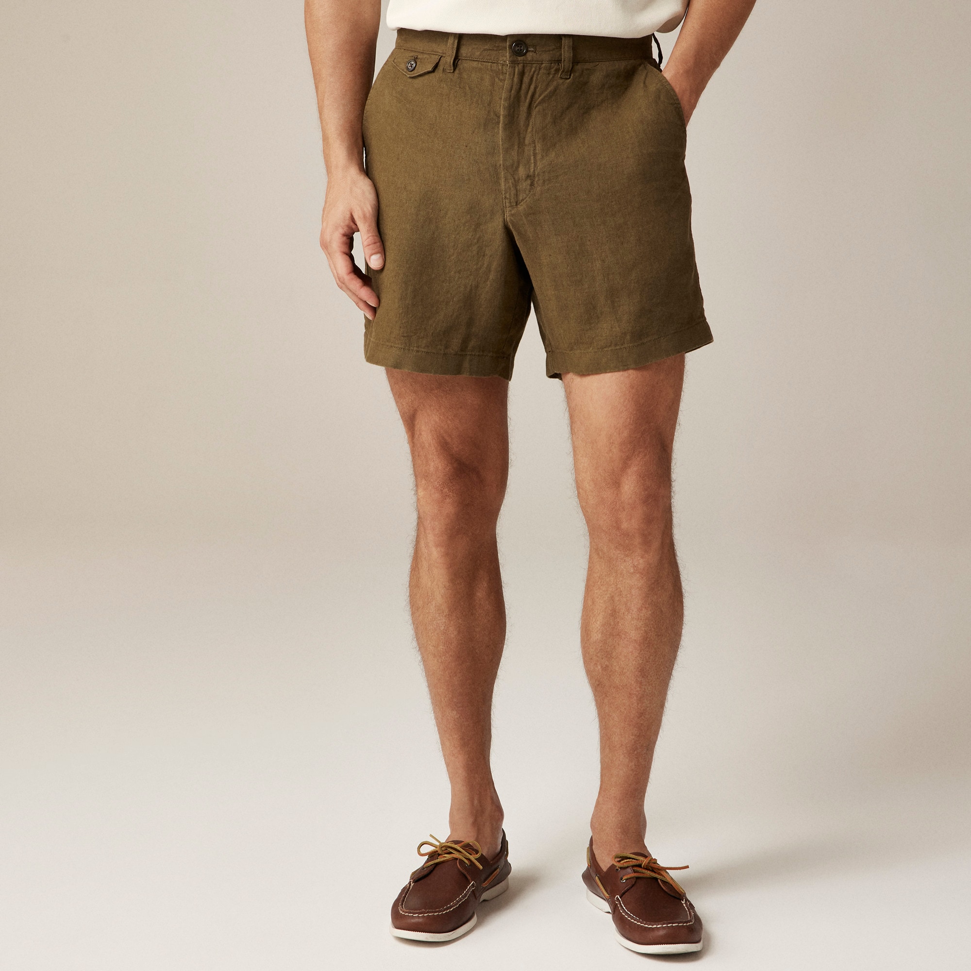 mens 7&quot; linen short