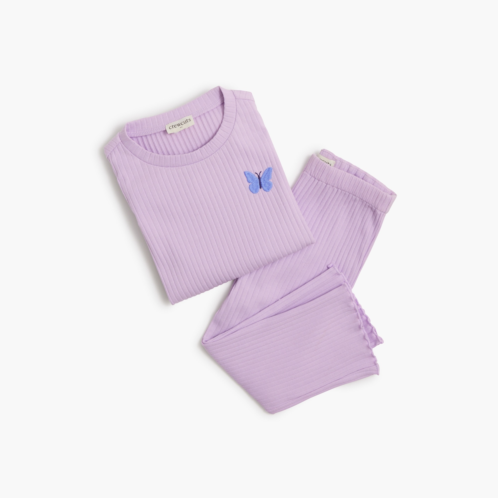  Baby &amp; toddler girls' embroidered ribbed-knit set