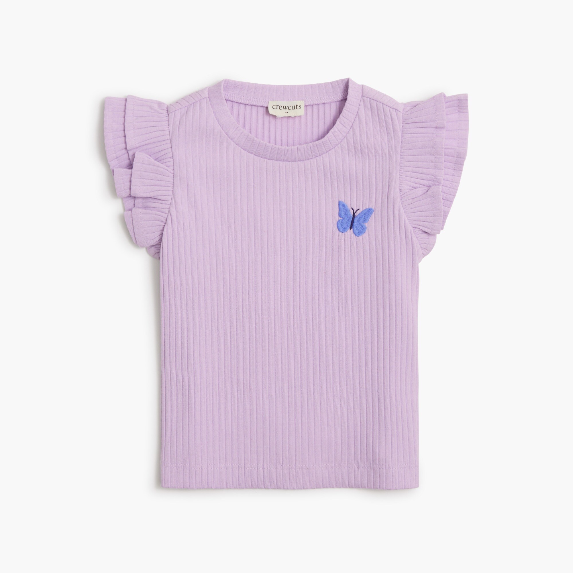 Baby & toddler girls' embroidered ribbed-knit set