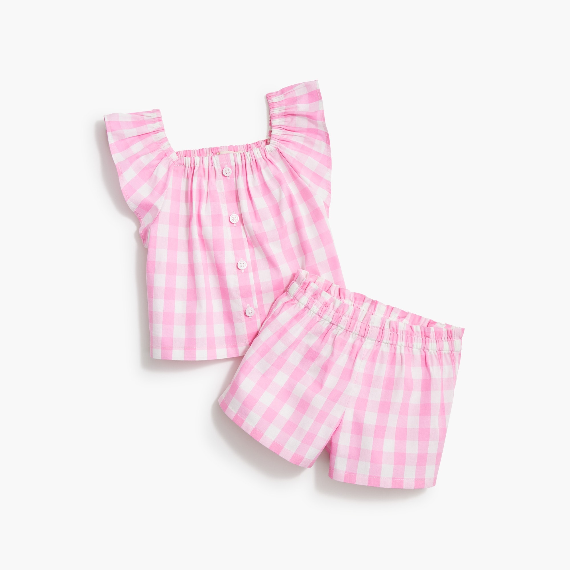 baby & toddler girls Baby &amp; toddler girls' gingham short and top set
