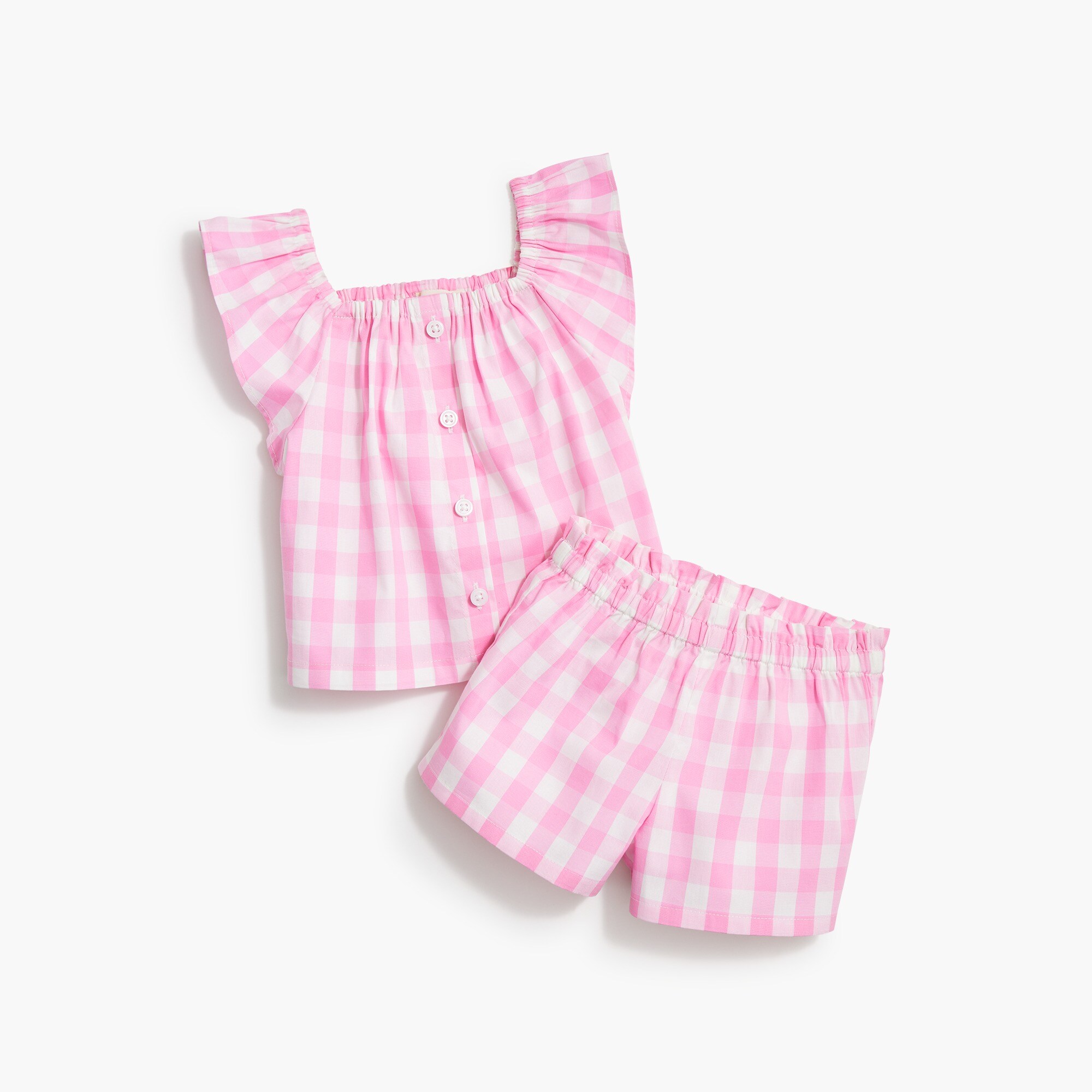 baby &amp; toddler girls' gingham short and top set for toddler