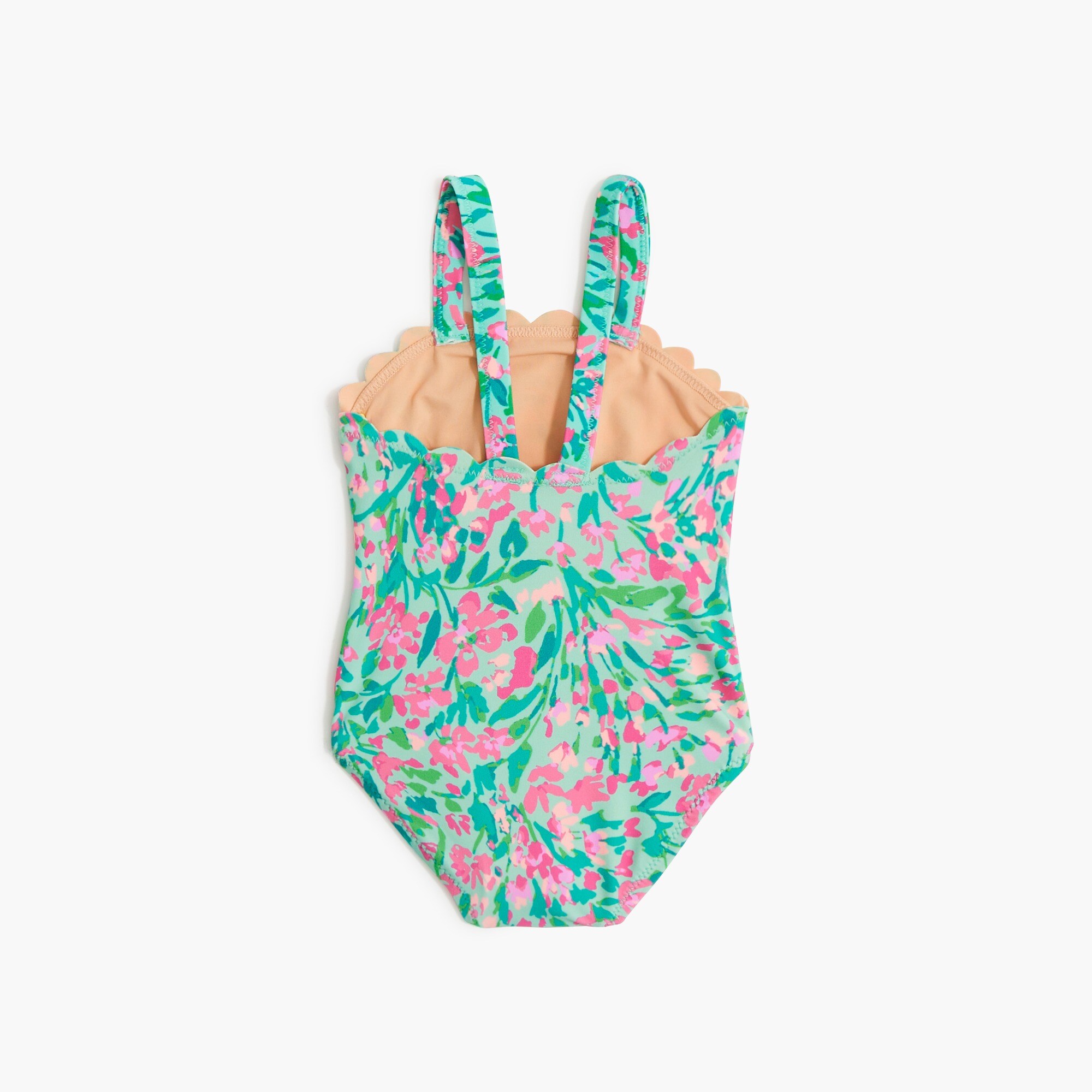 Baby & toddler girls' scalloped one-piece swimsuit