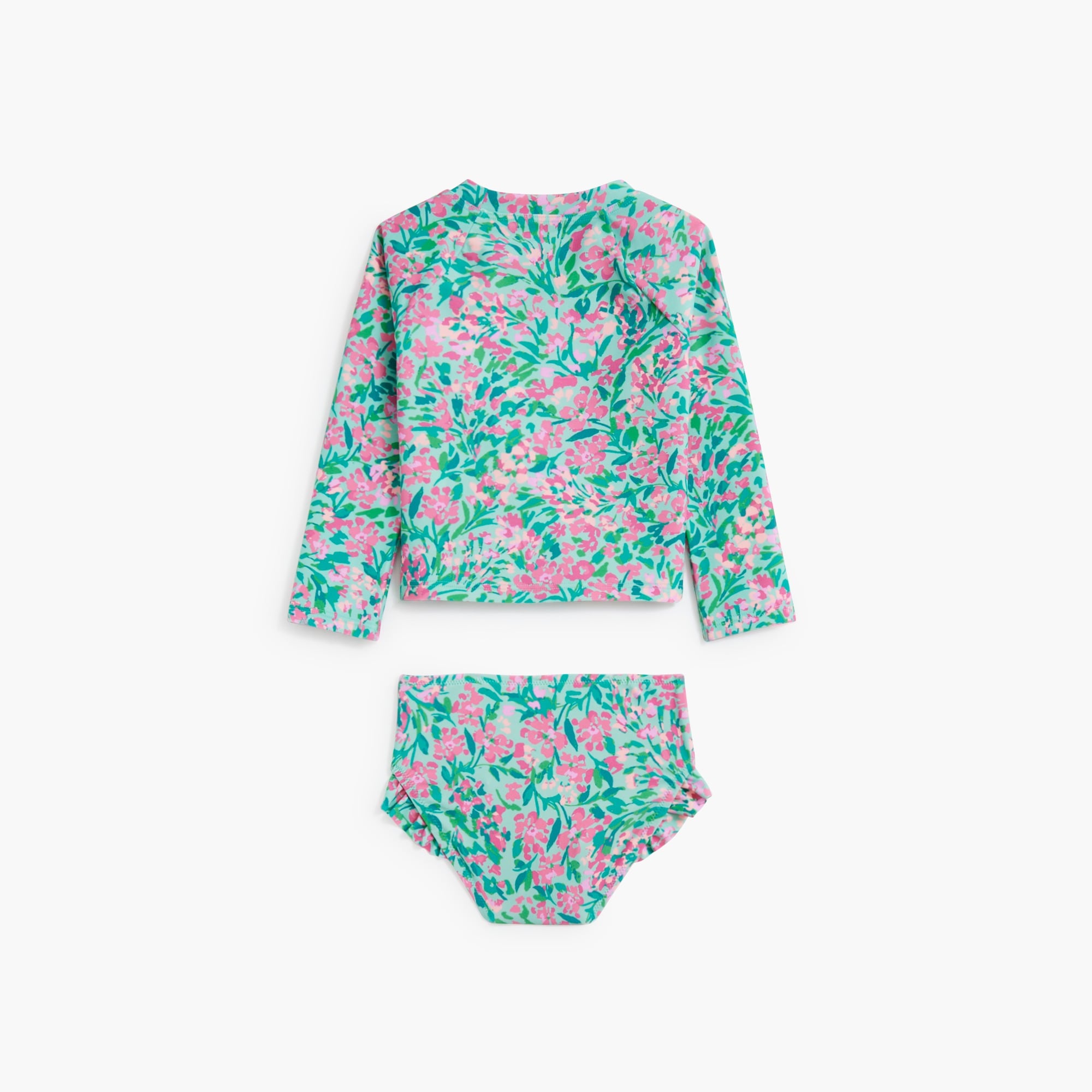 Baby & toddler girls' two-piece rash guard swimsuit