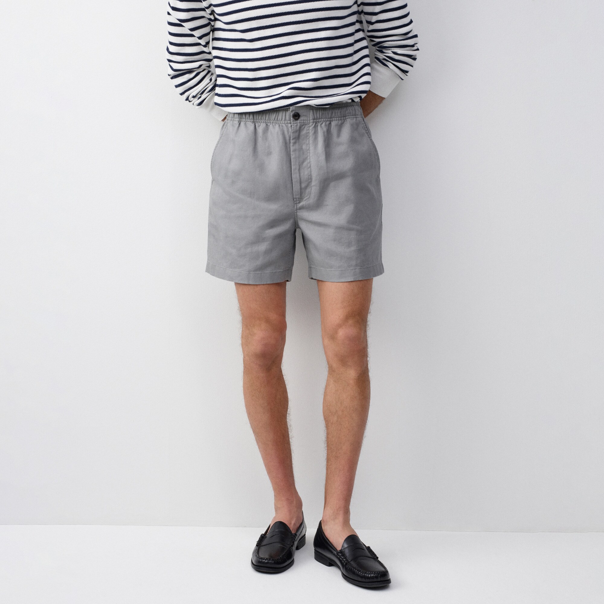 5.5'' Pier short in cotton-linen blend