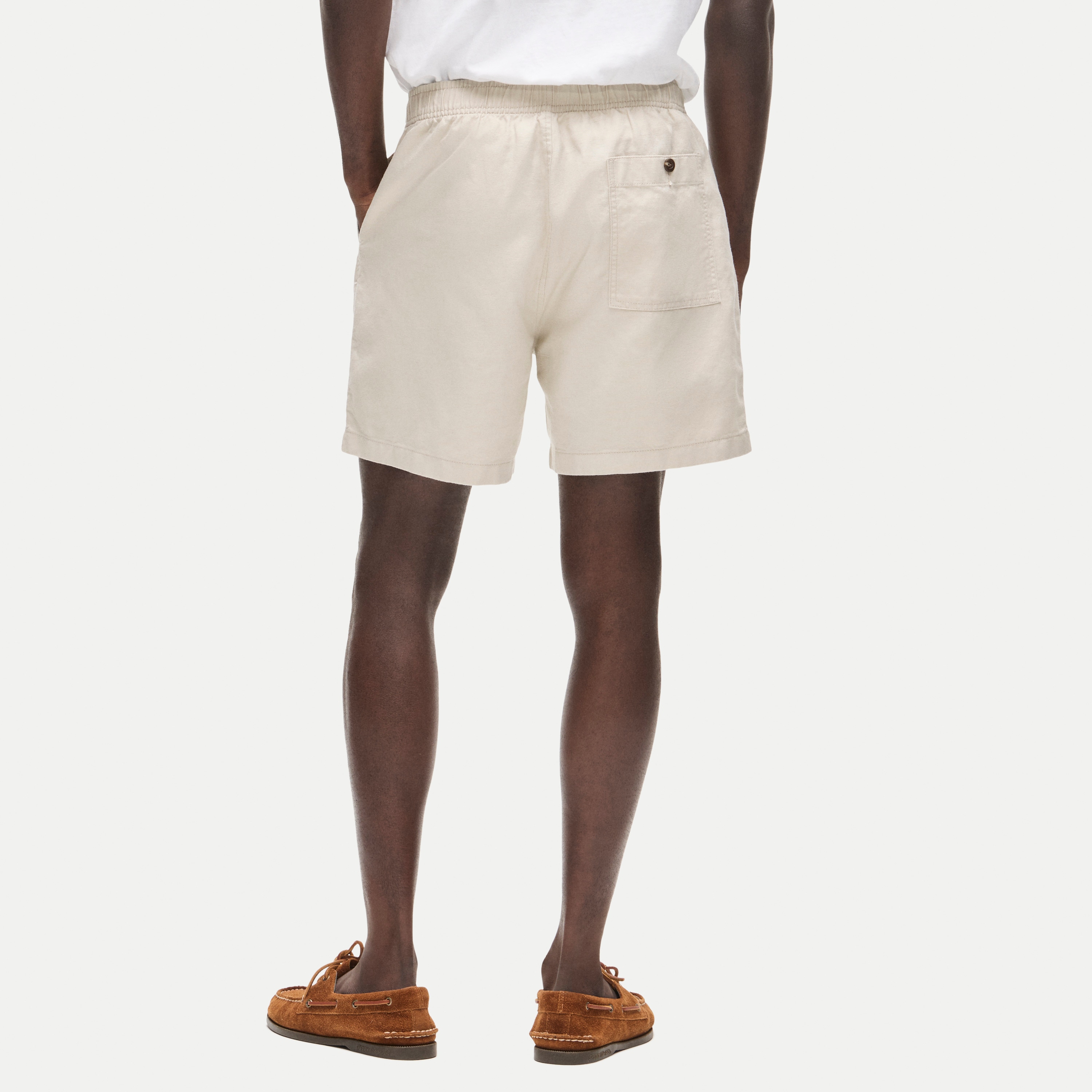 5.5'' Pier short in cotton-linen blend