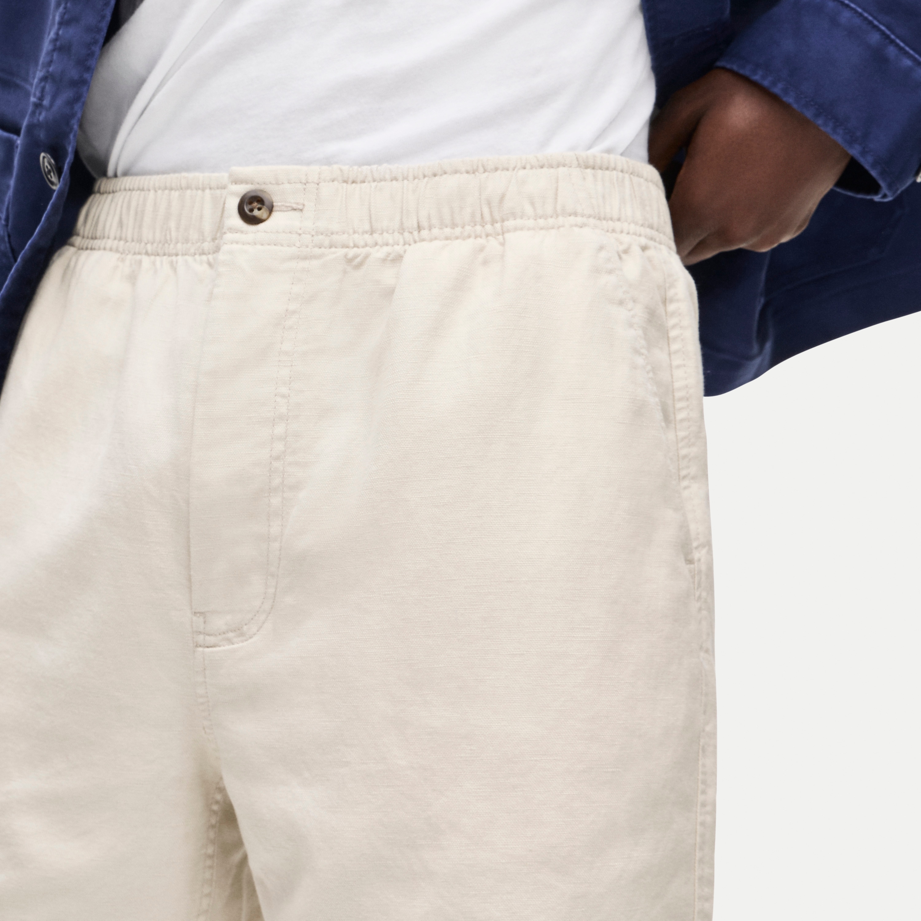 5.5'' Pier short in cotton-linen blend