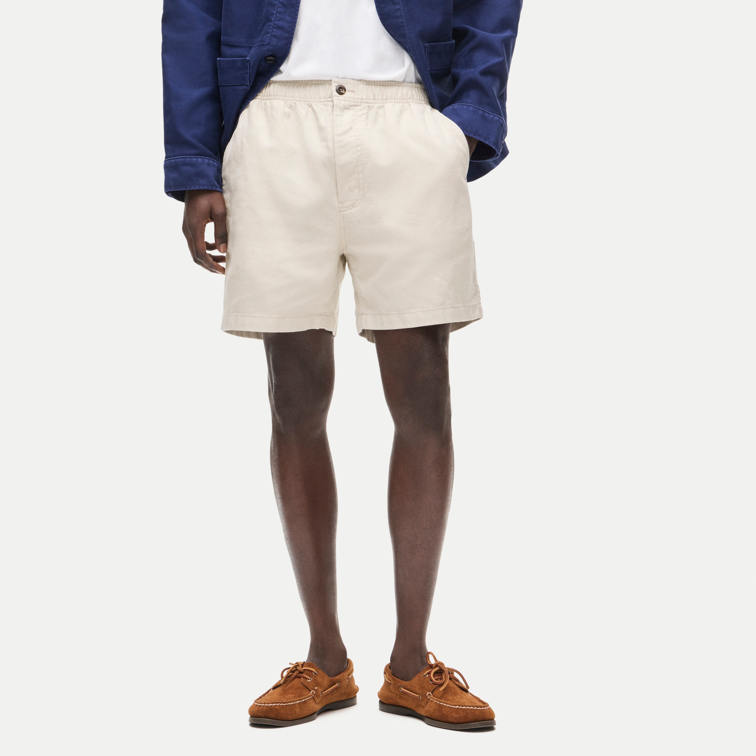 5.5'' Pier short in cotton-linen blend