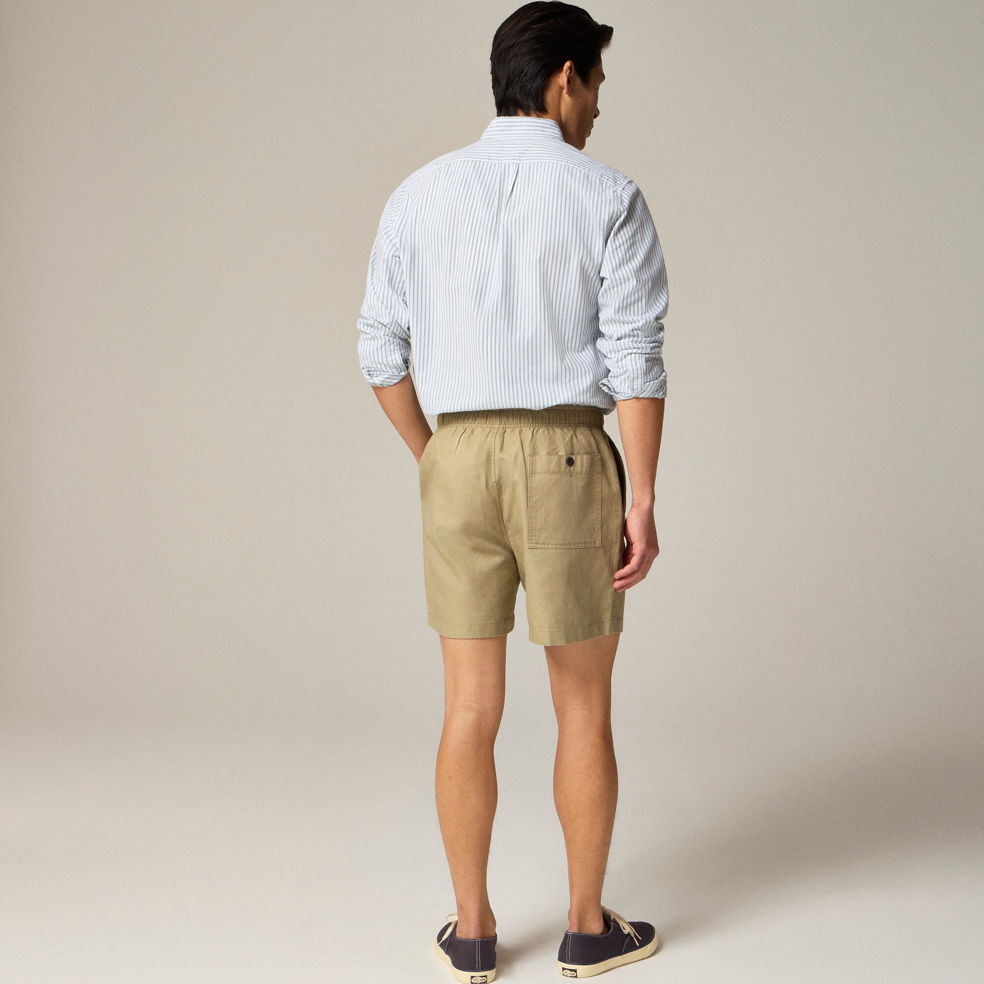 5.5'' Pier short in cotton-linen blend