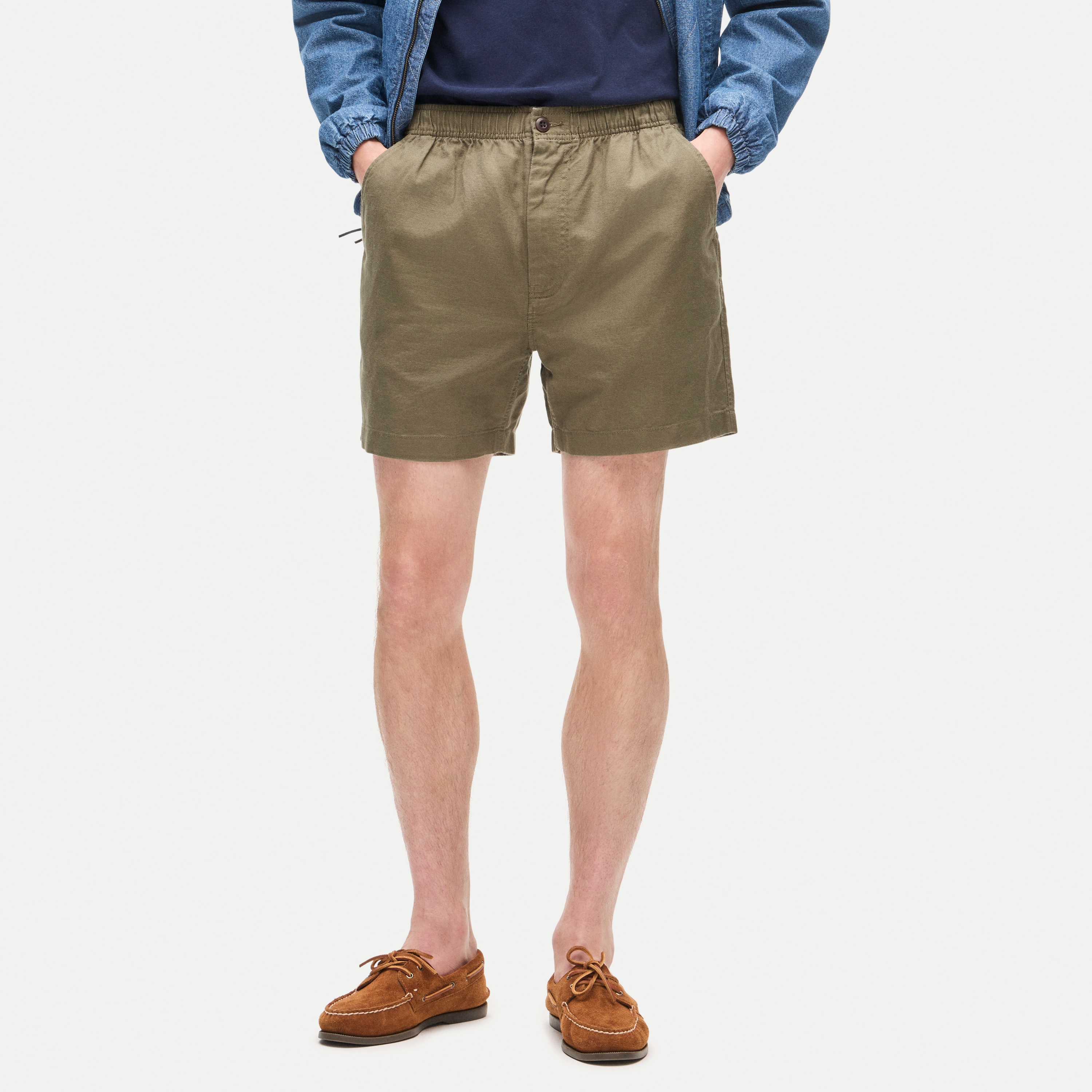 5.5'' Pier short in cotton-linen blend
