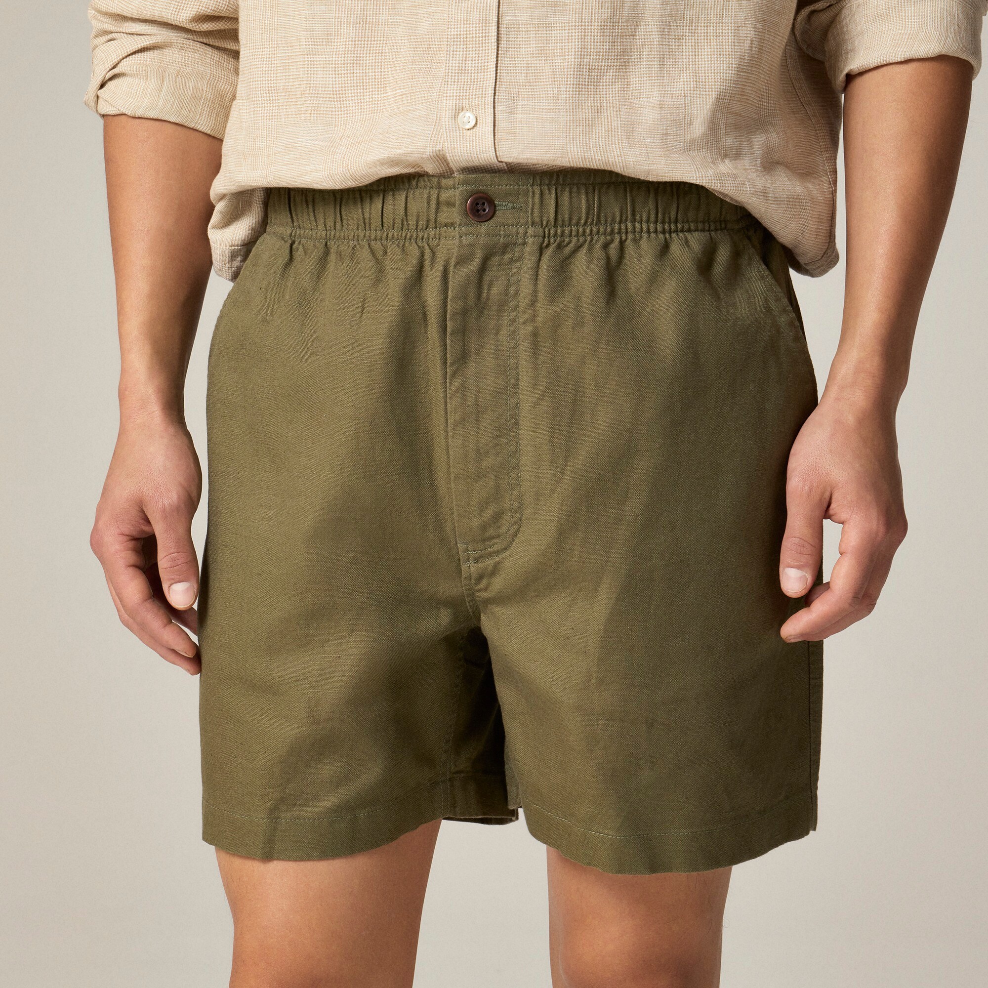 5.5'' Pier short in cotton-linen blend