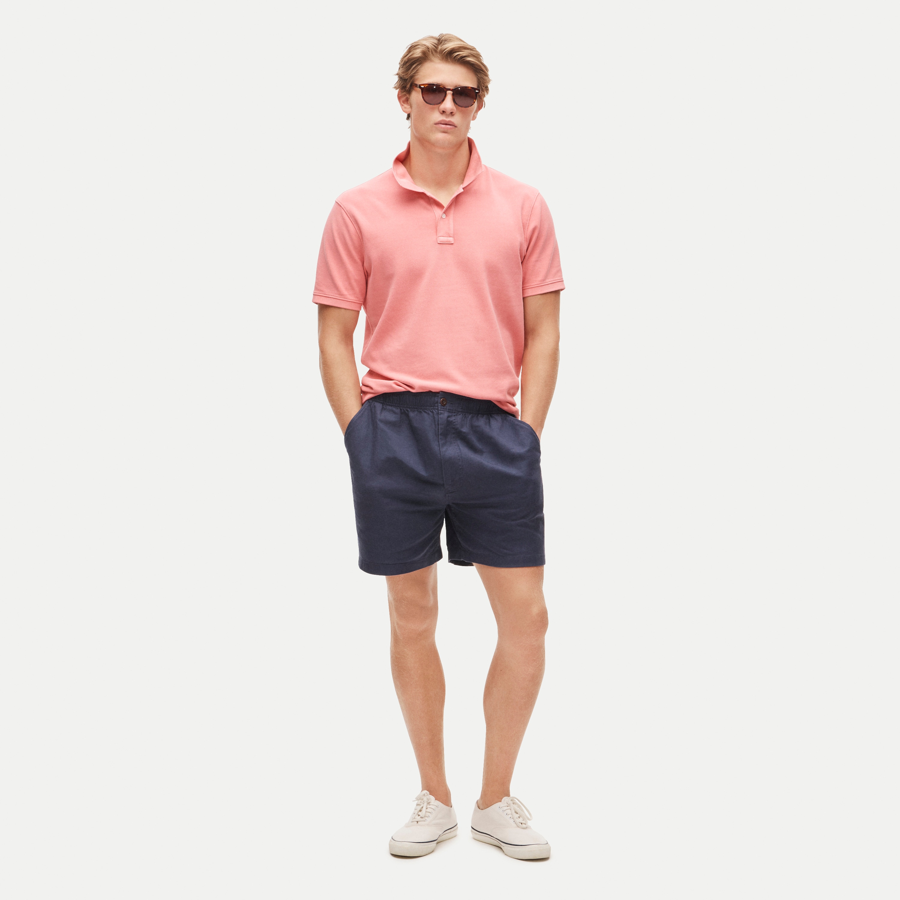 5.5'' Pier short in cotton-linen blend