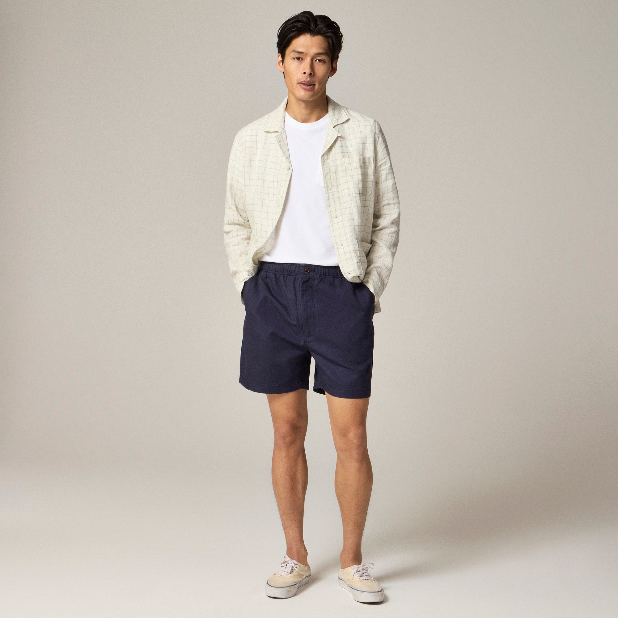 5.5'' Pier Short In Cotton-linen Blend For Men | J.Crew