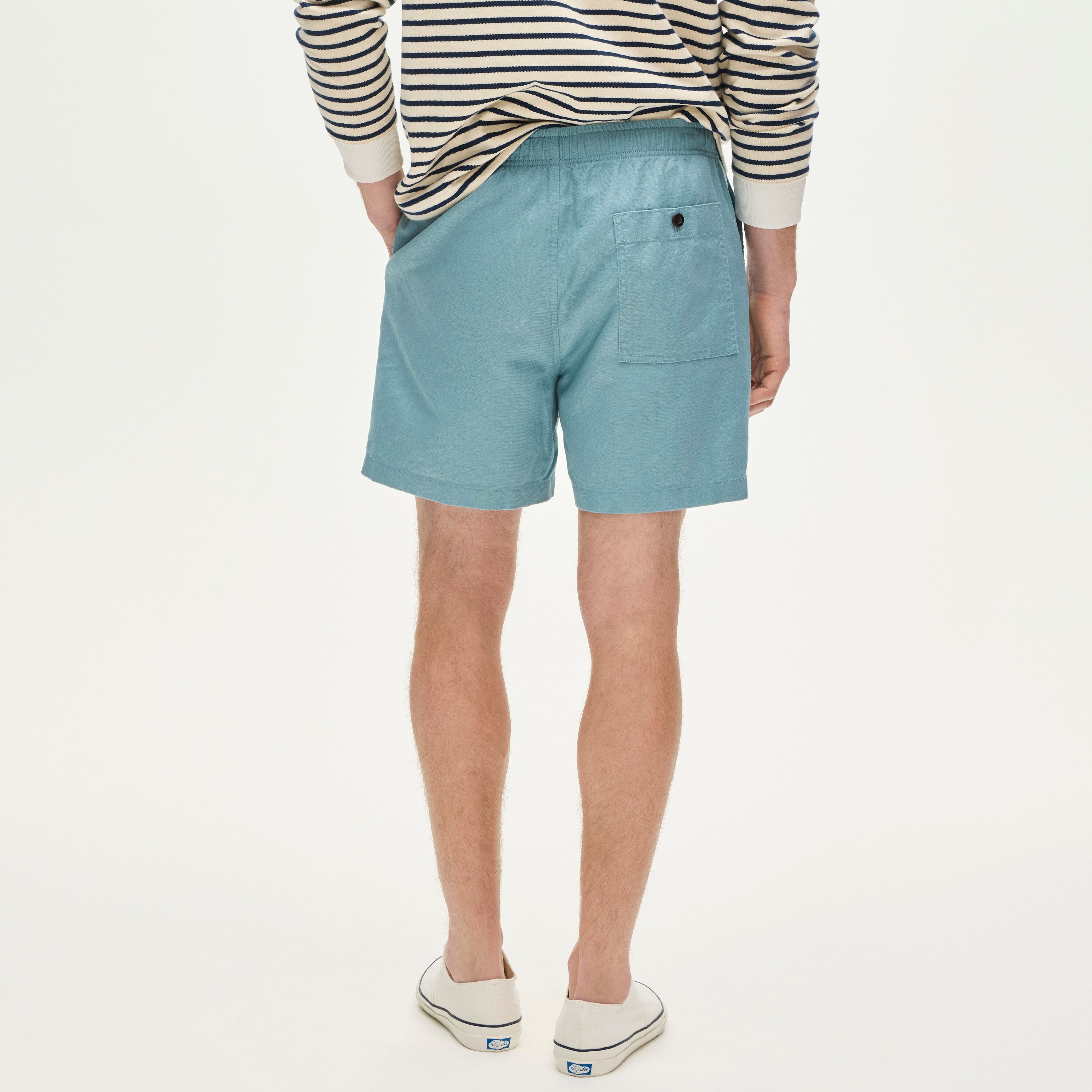 5.5'' Pier short in cotton-linen blend