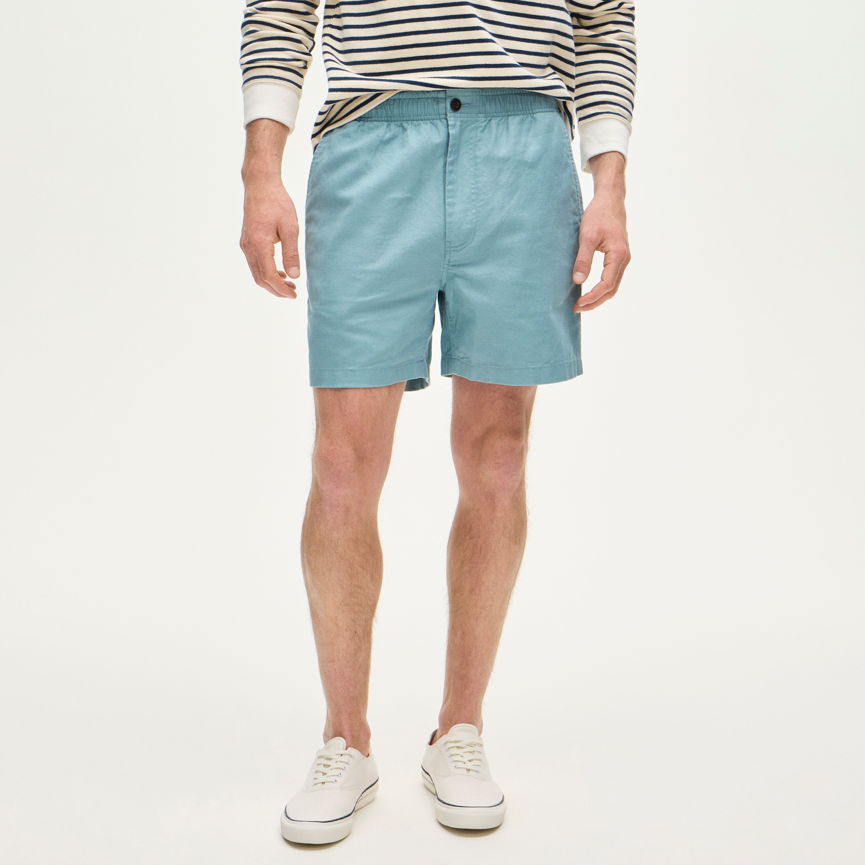 mens 5.5'' Pier short in cotton-linen blend