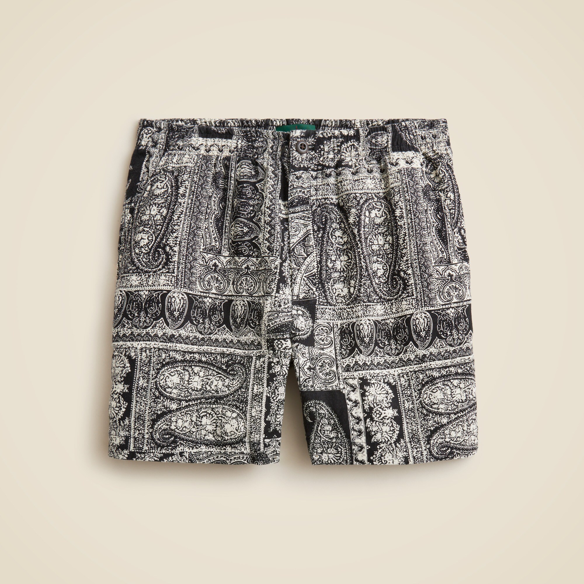5.5'' Pier Linen Short In Batik Print For Men | J.Crew