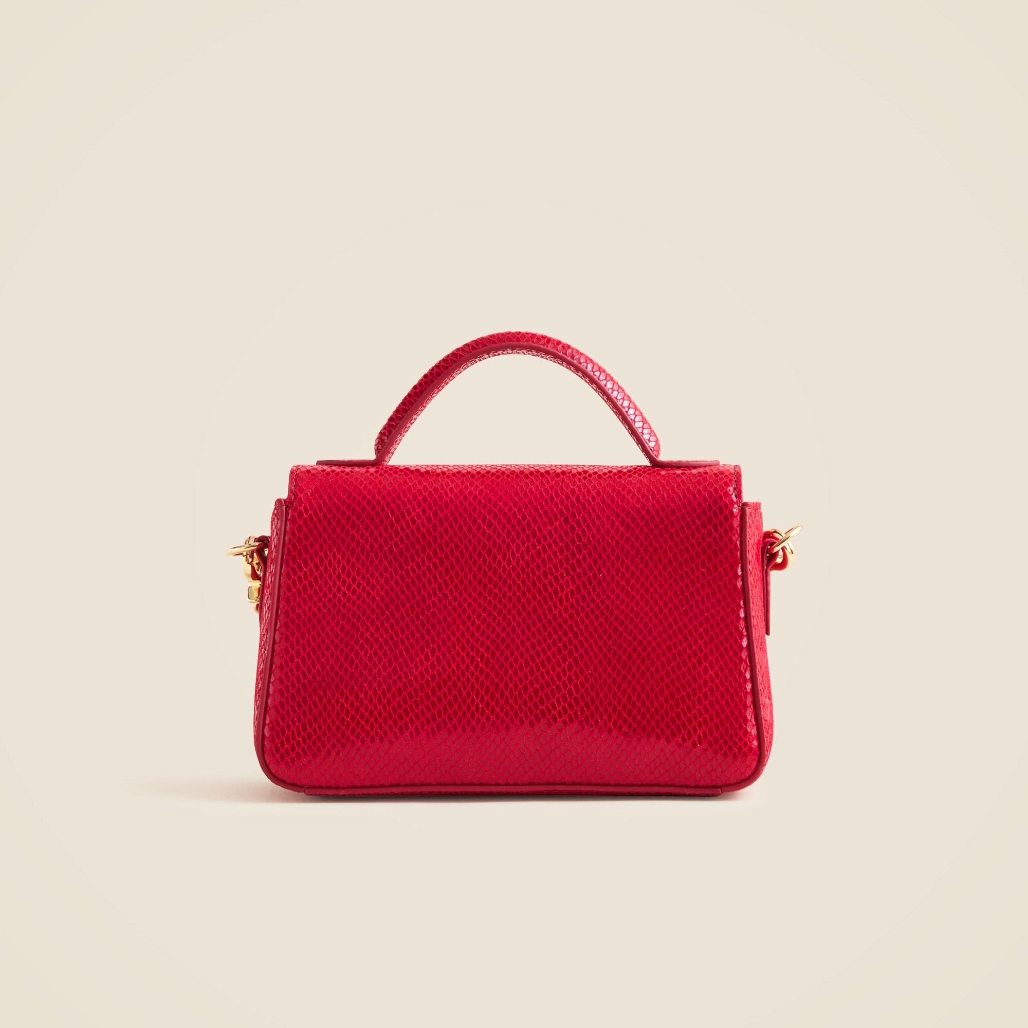 J.Crew: Small Edie Top-handle Bag In Snake-embossed Leather