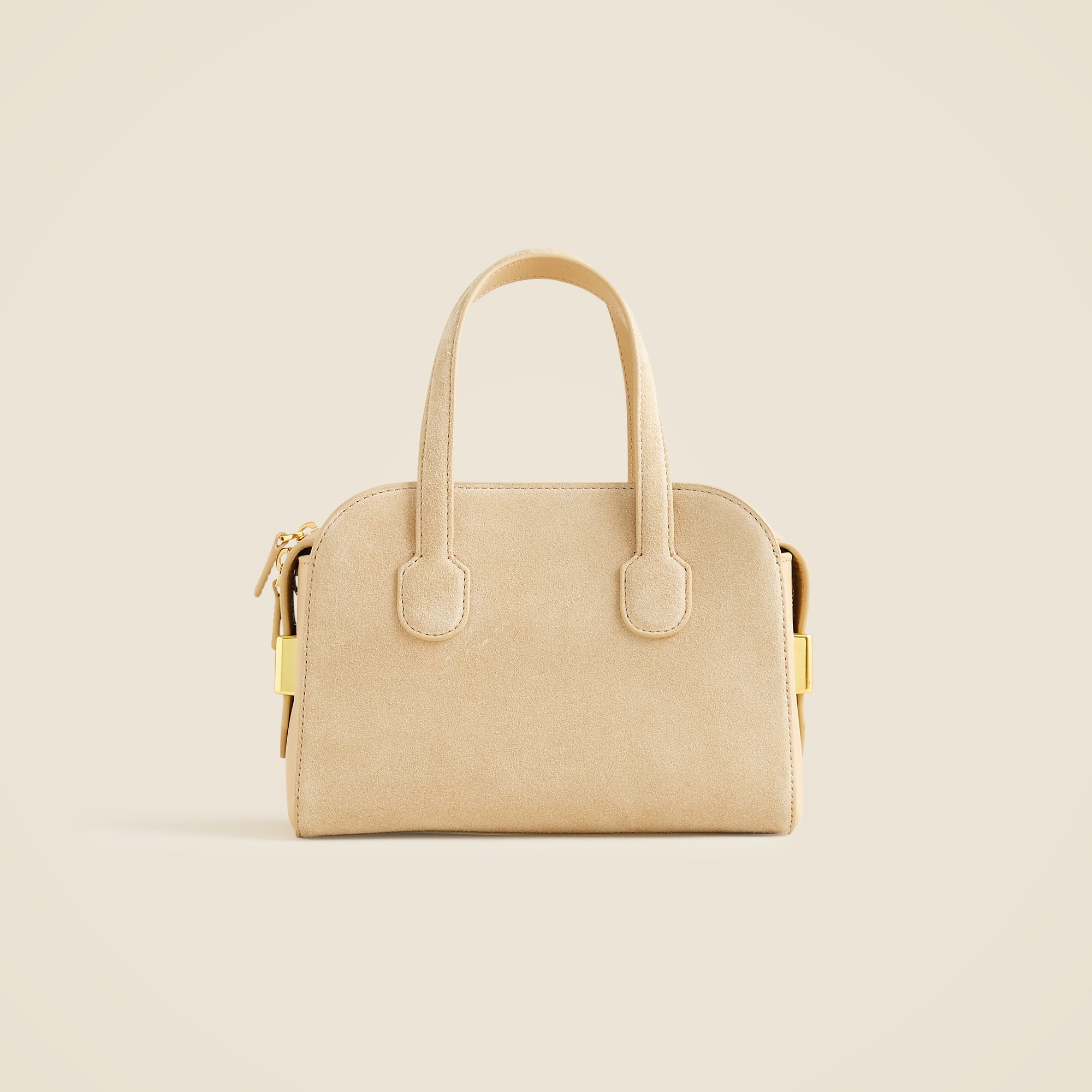 womens Small Berkeley top-handle bag in suede and leather