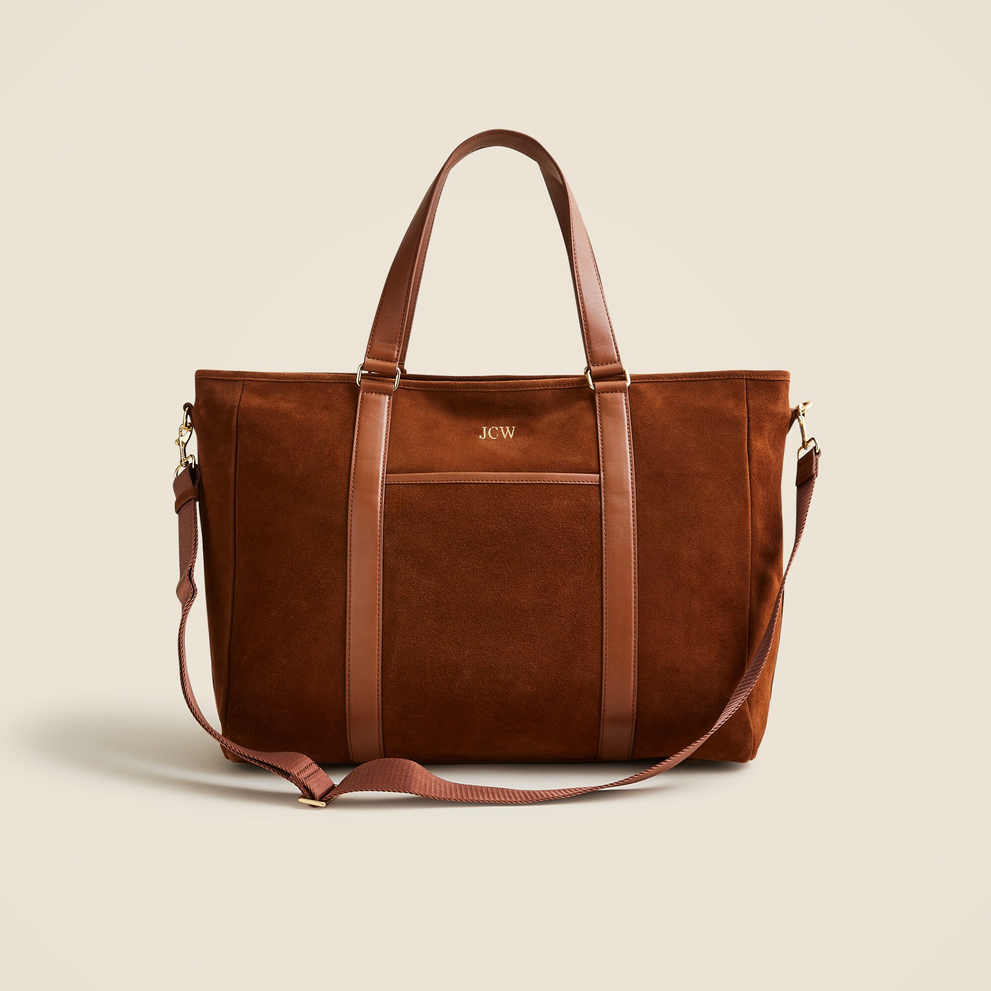Berkeley overnight tote in suede