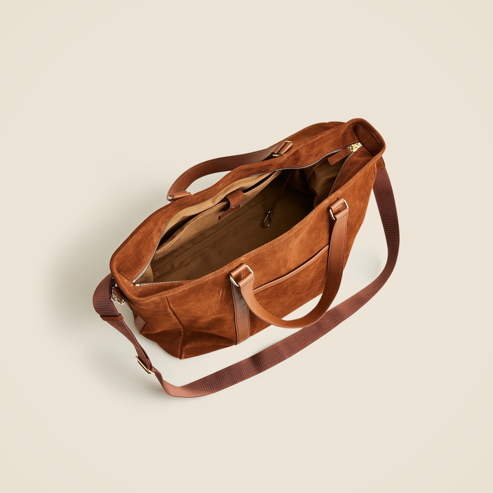 Berkeley overnight tote in suede