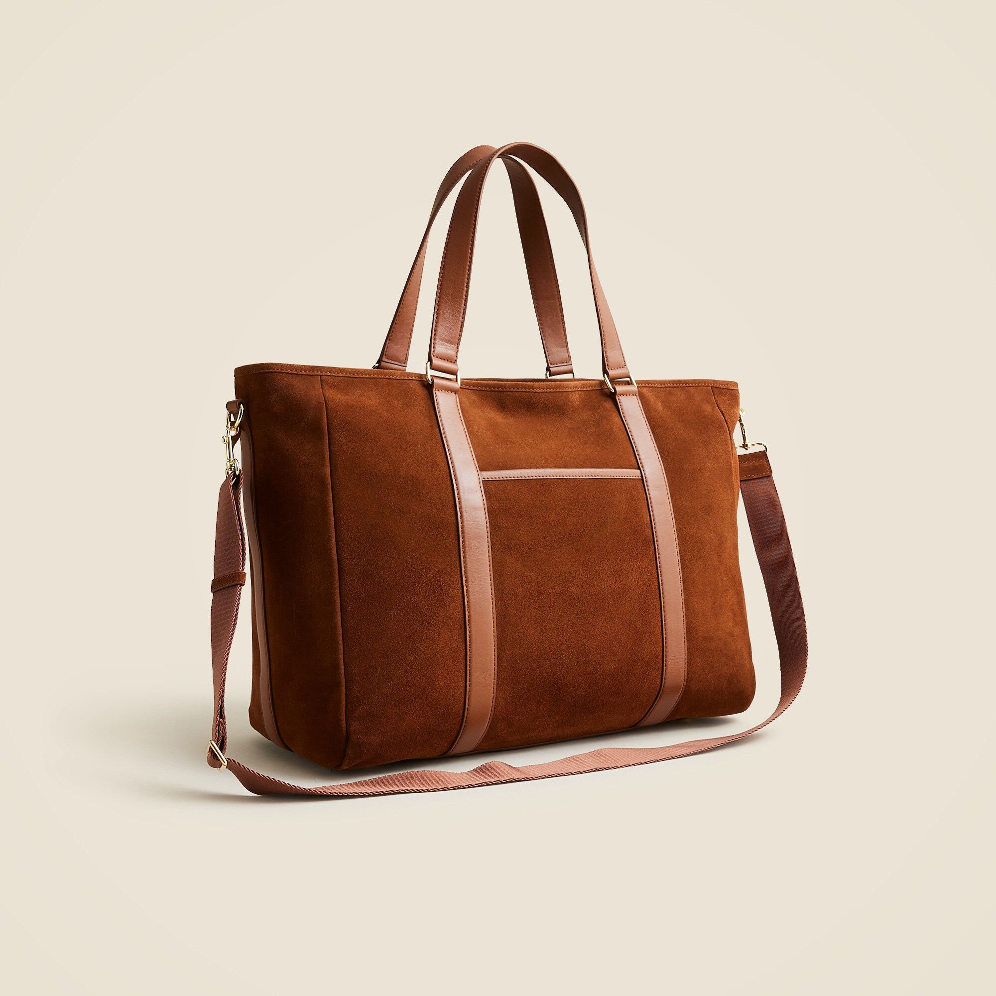 Berkeley overnight tote in suede