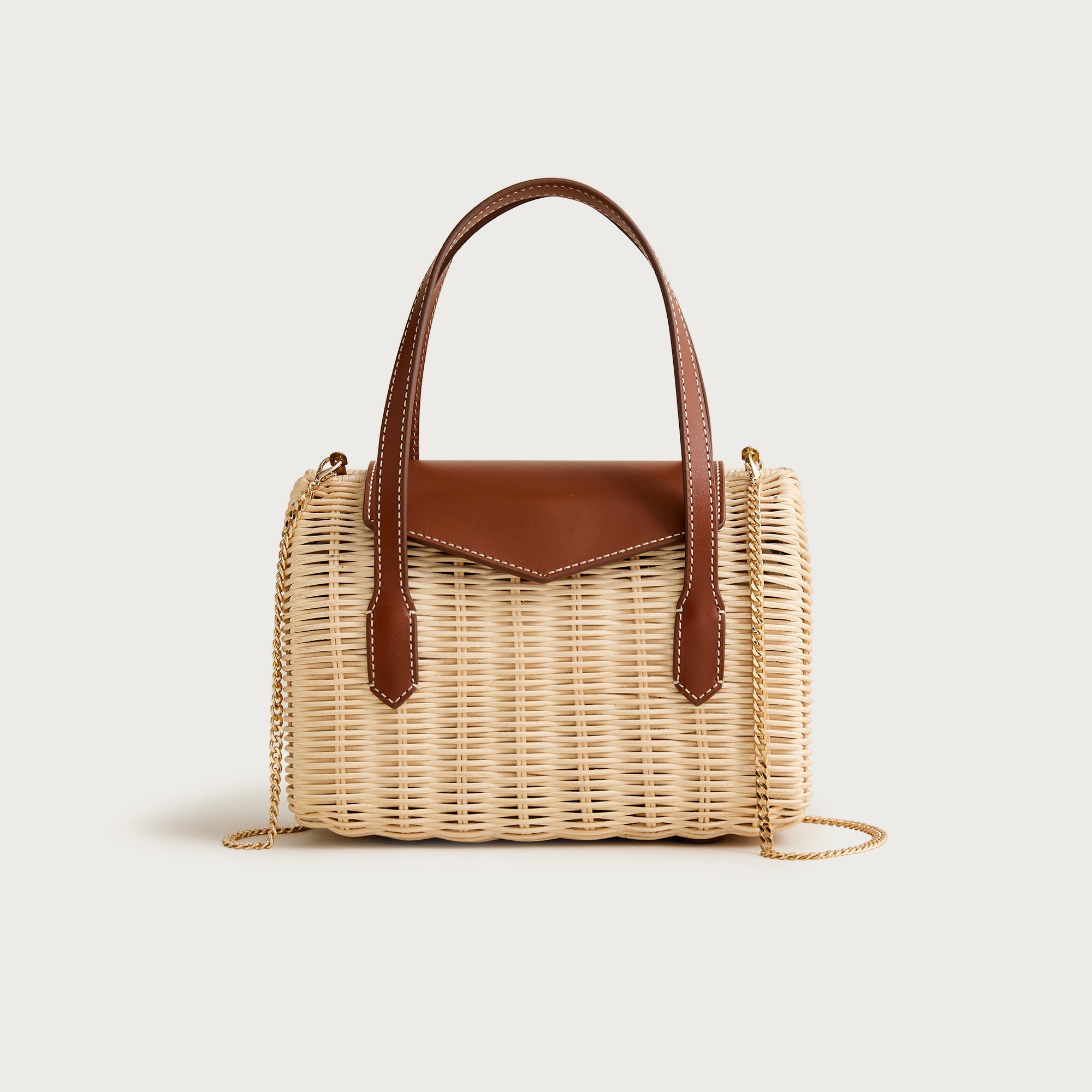 Small Rattan Top-handle Bag For Women | J.Crew
