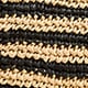 Handknotted raffia rectangular clutch NATURAL BLACK