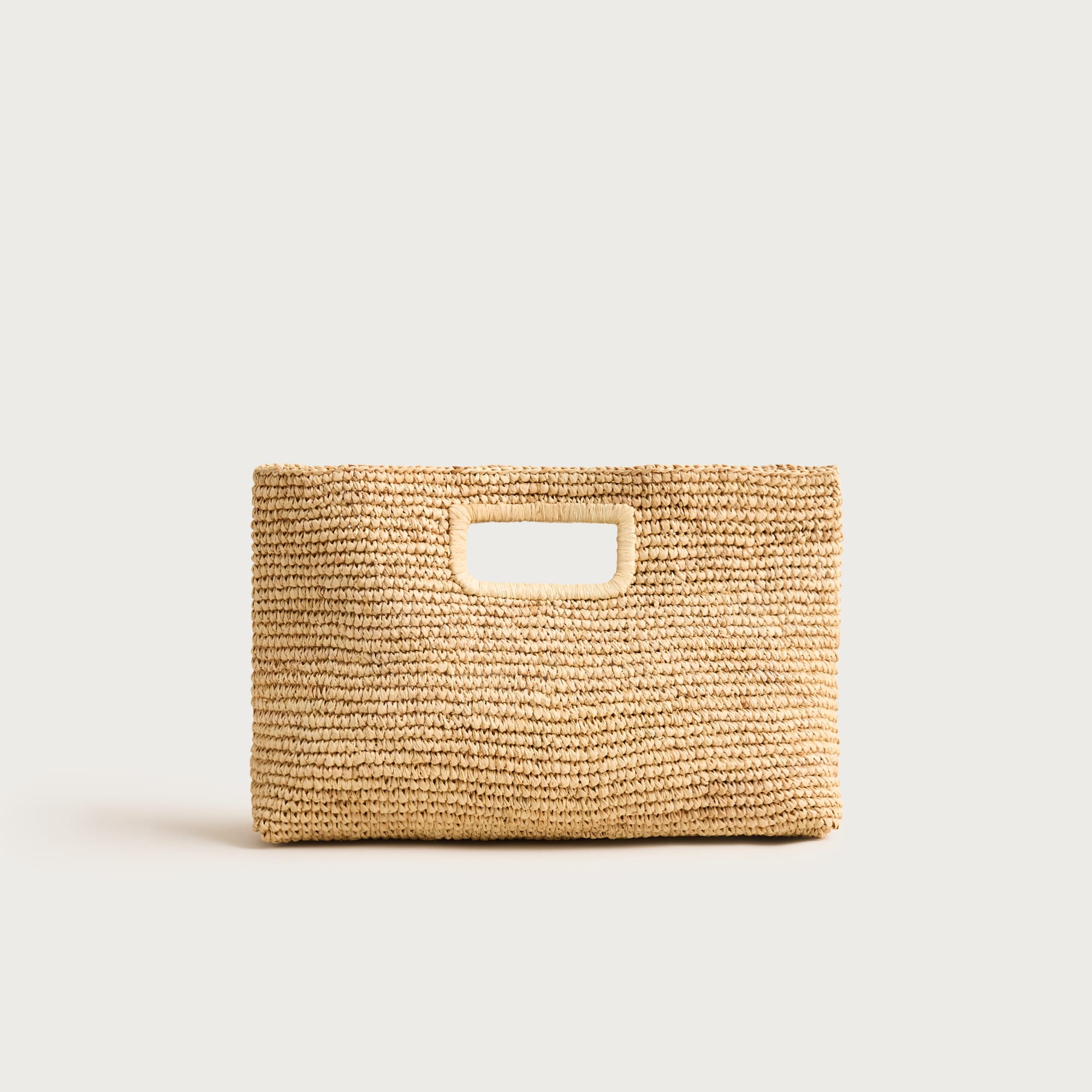 Handknotted Raffia Rectangular Clutch For Women | J.Crew