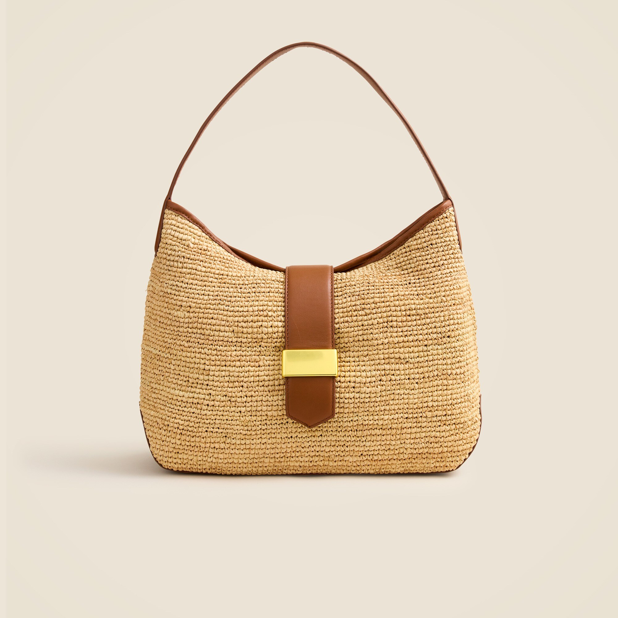 Berkeley shoulder bag in handknotted straw