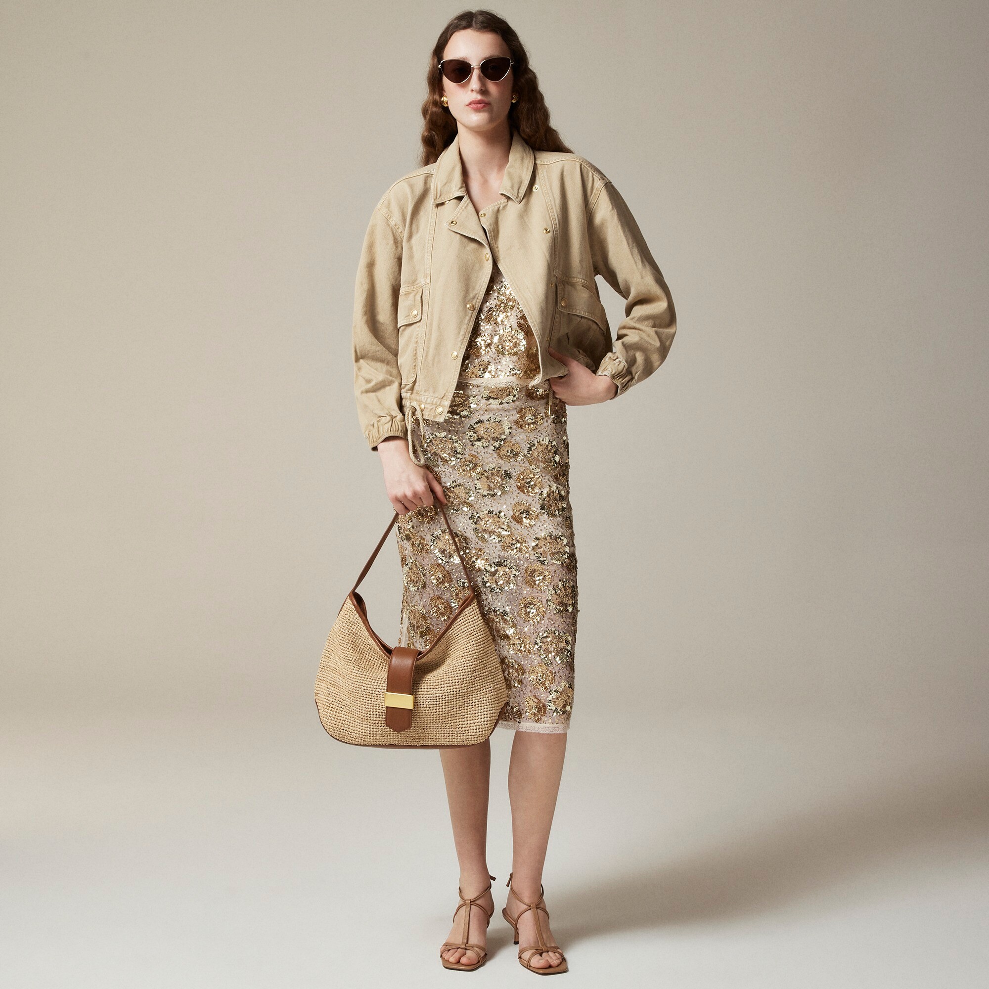 Berkeley shoulder bag in handknotted straw