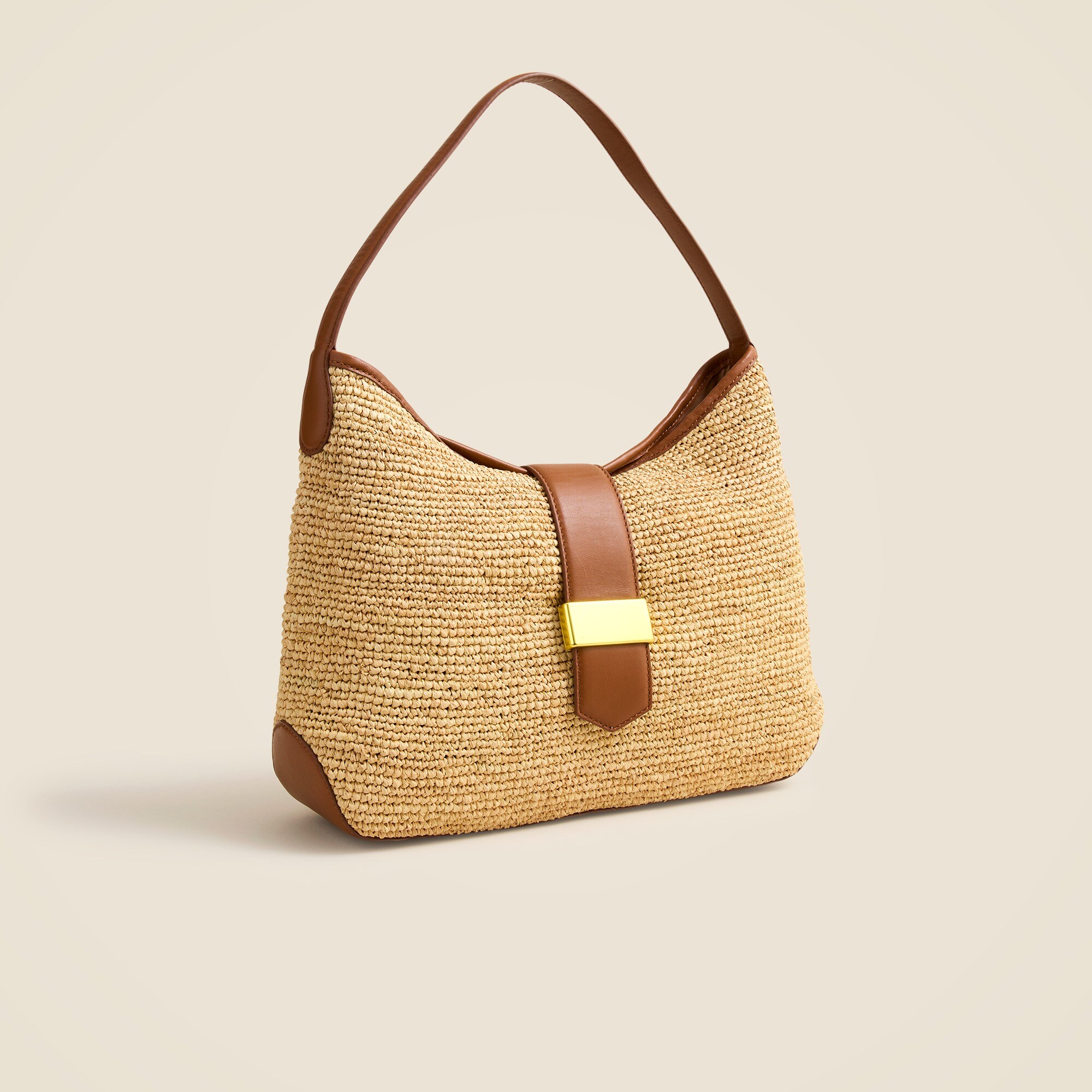 Berkeley shoulder bag in handknotted straw