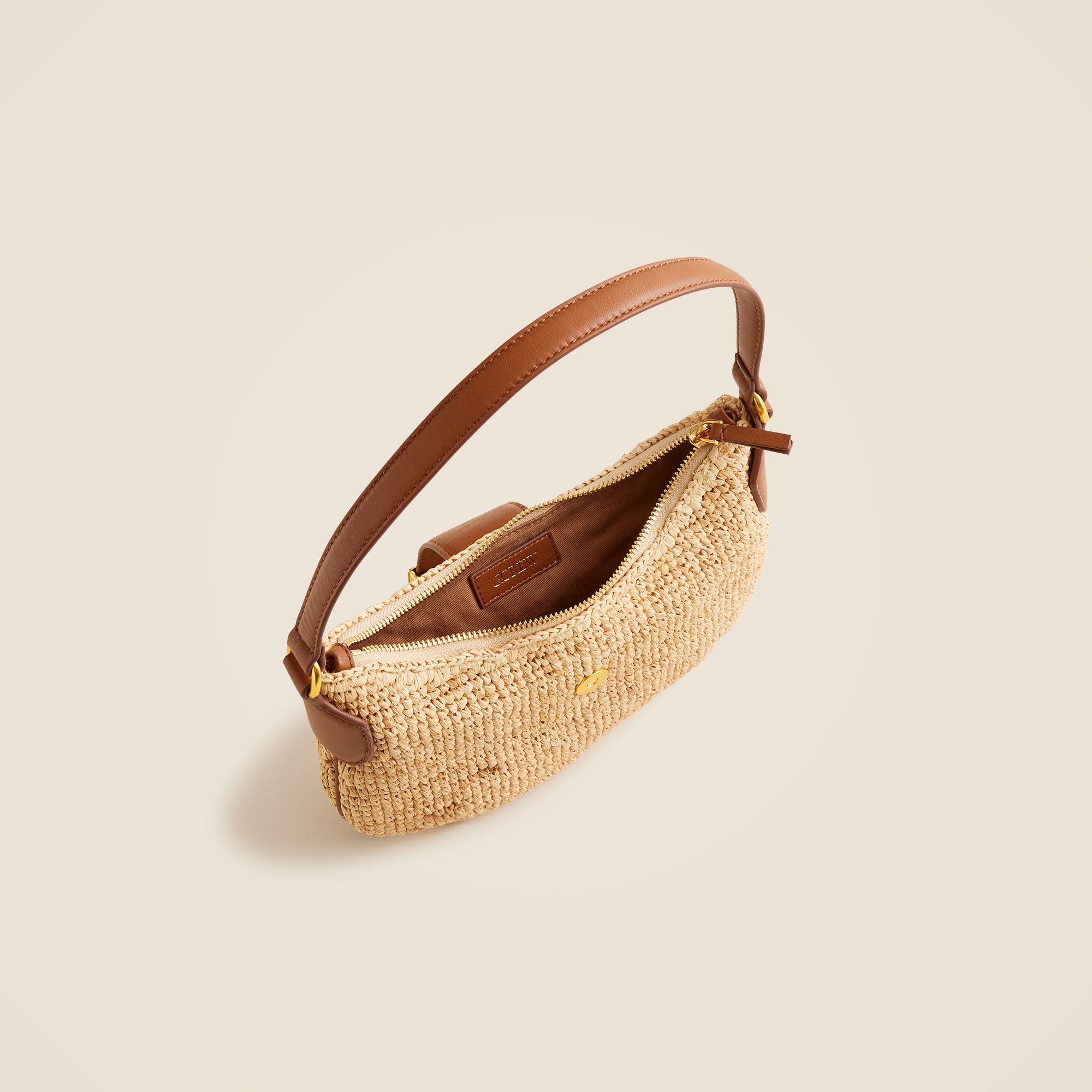 Berkeley small shoulder bag in handknotted straw