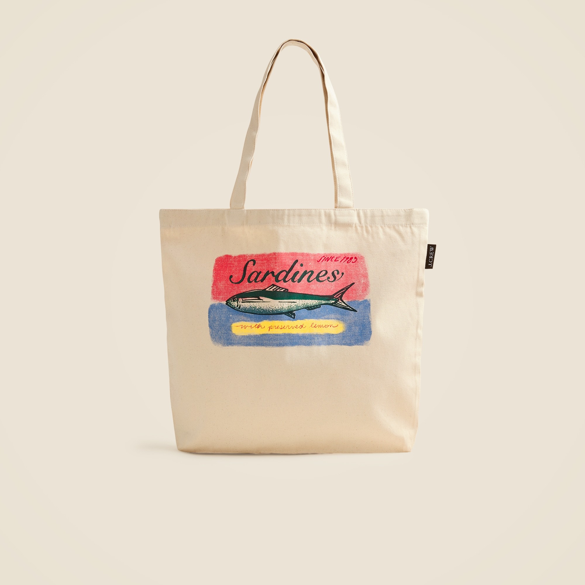 womens &quot;Sardines&quot; graphic-print reusable everyday tote
