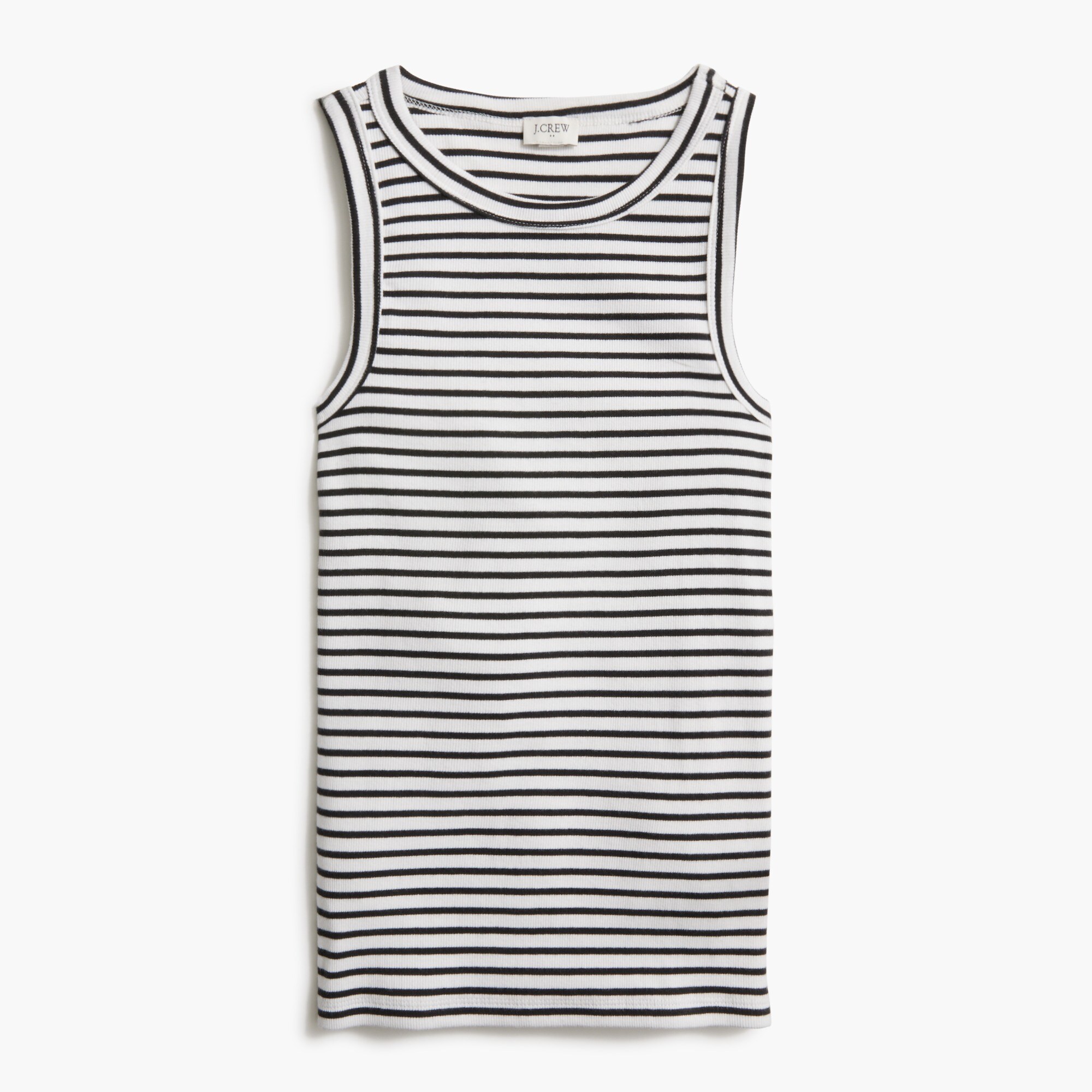 Striped ribbed tank top