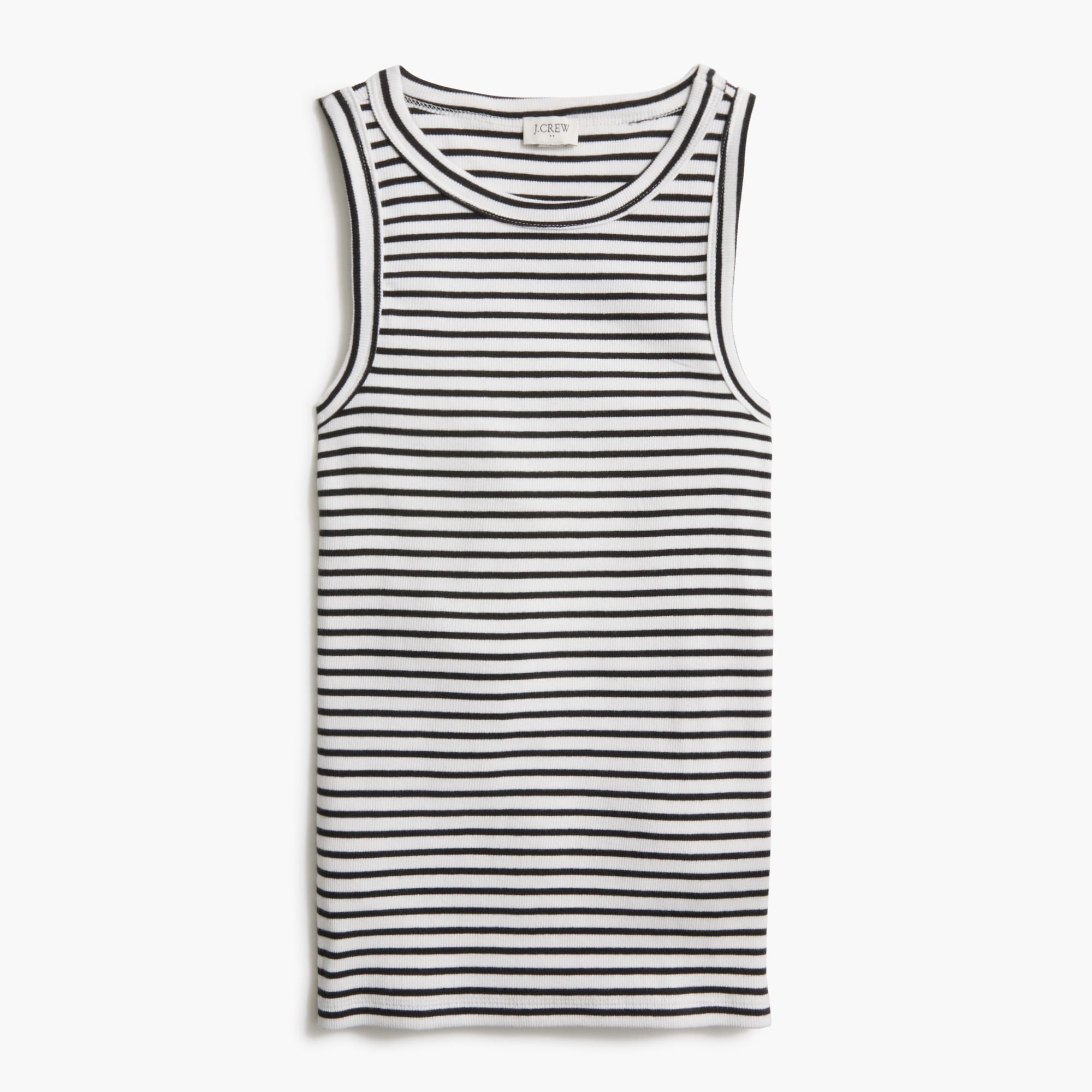 Striped ribbed tank top