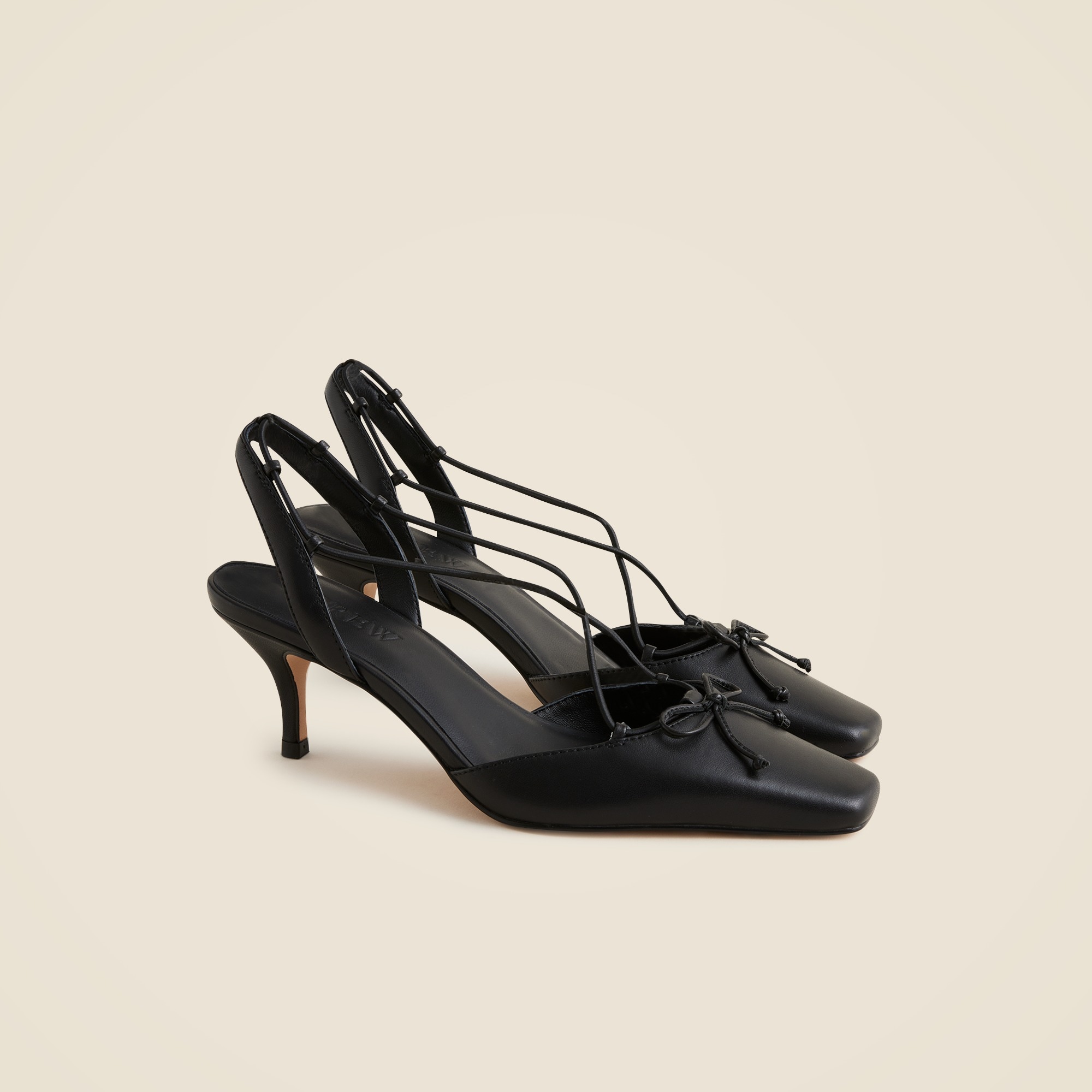 womens Leona strappy slingback heels in leather