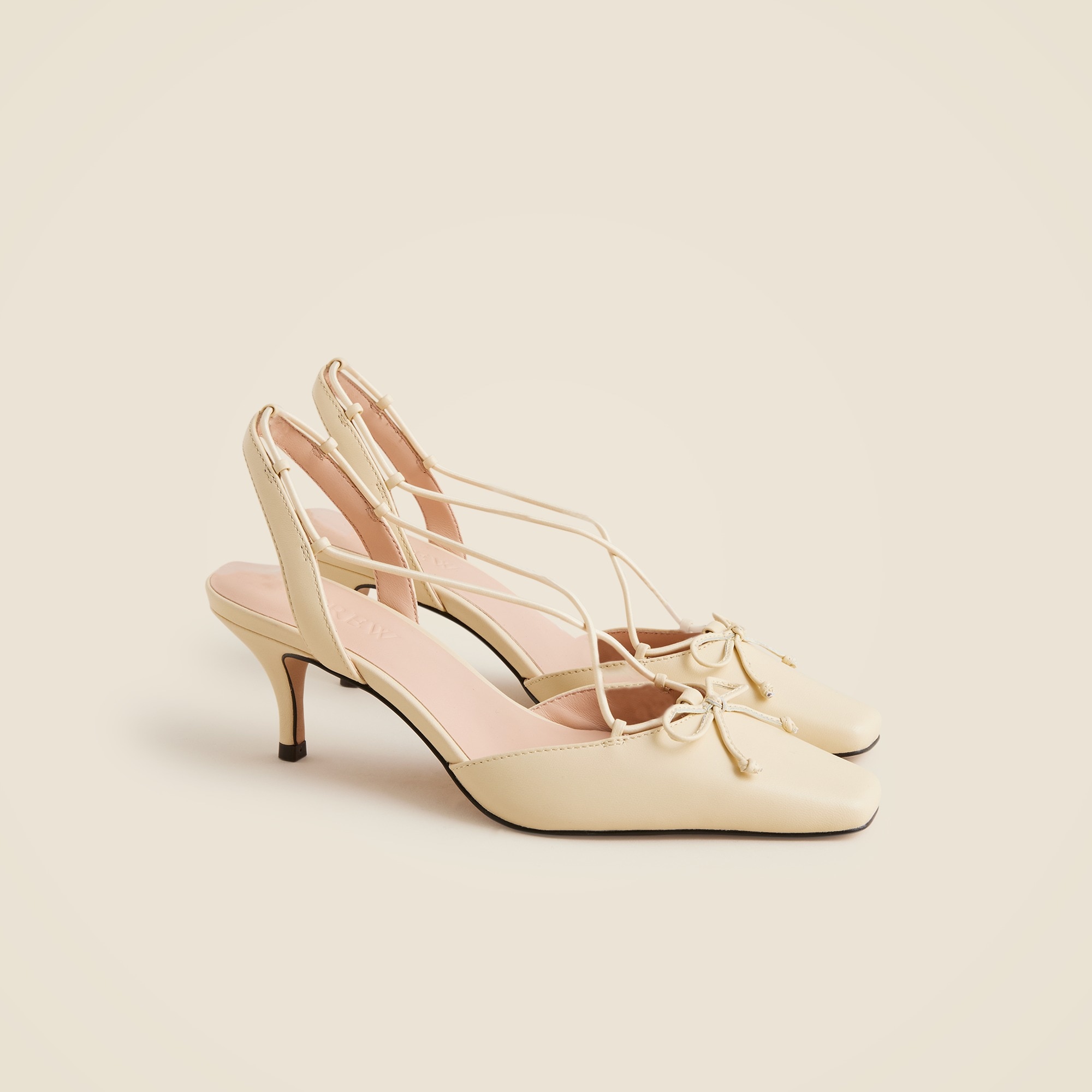 womens Leona strappy slingback heels in leather