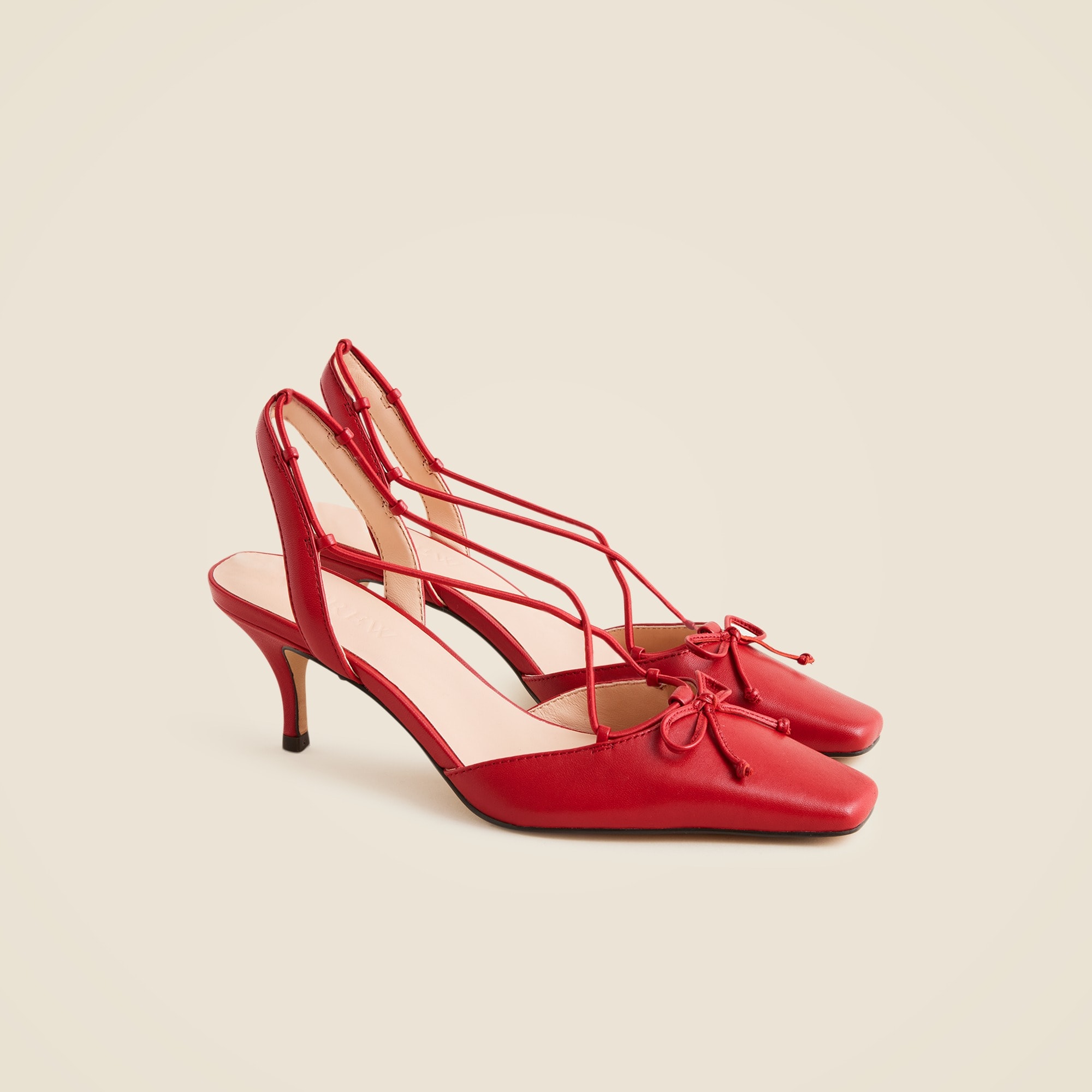womens Leona strappy slingback heels in leather