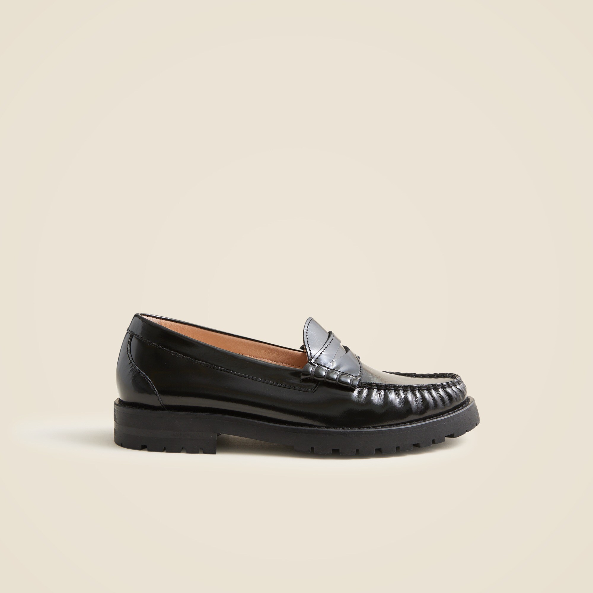 New Winona lug-sole penny loafers in Italian spazzolato leather