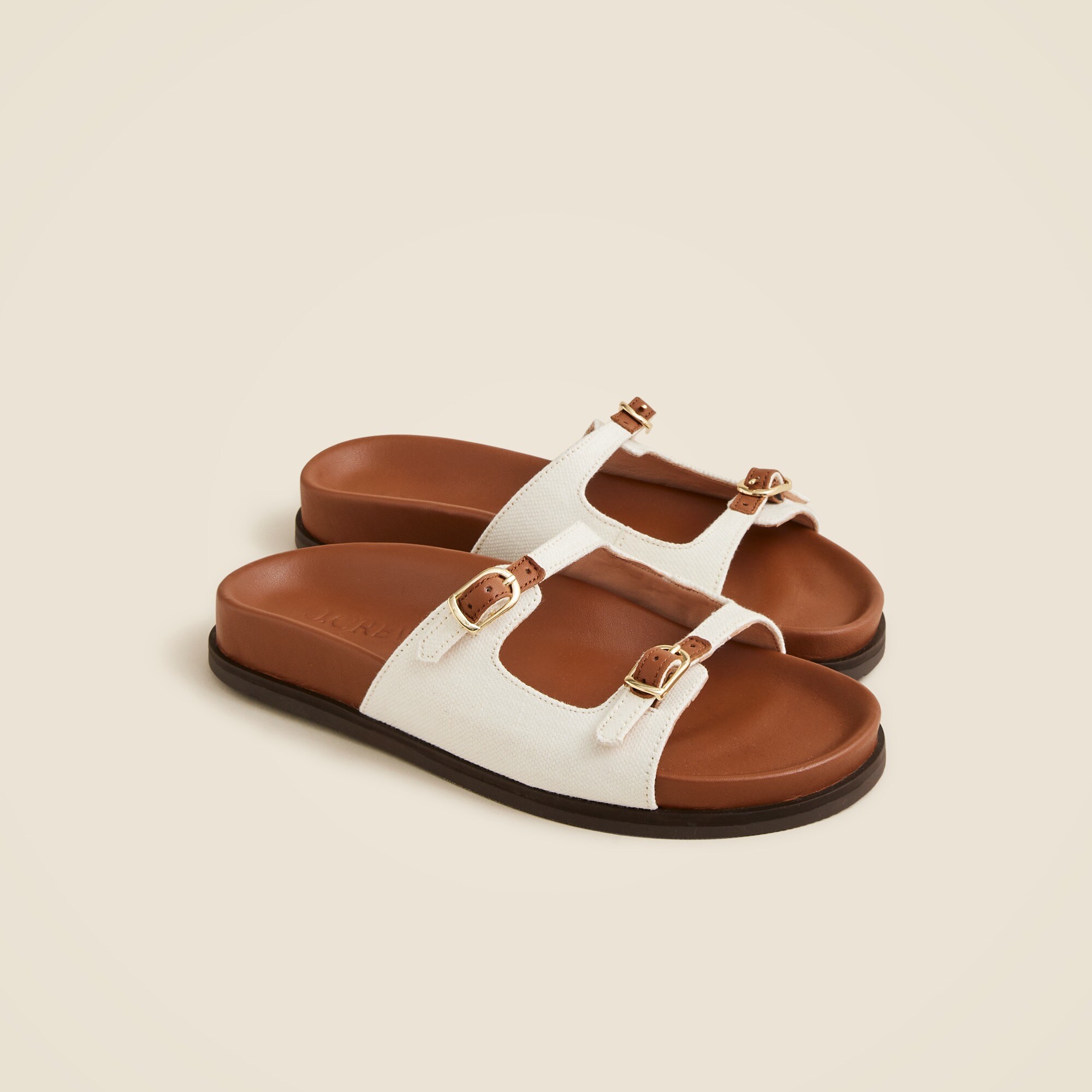 New Colbie Buckle Sandals In Canvas And Leather For Women | J.Crew