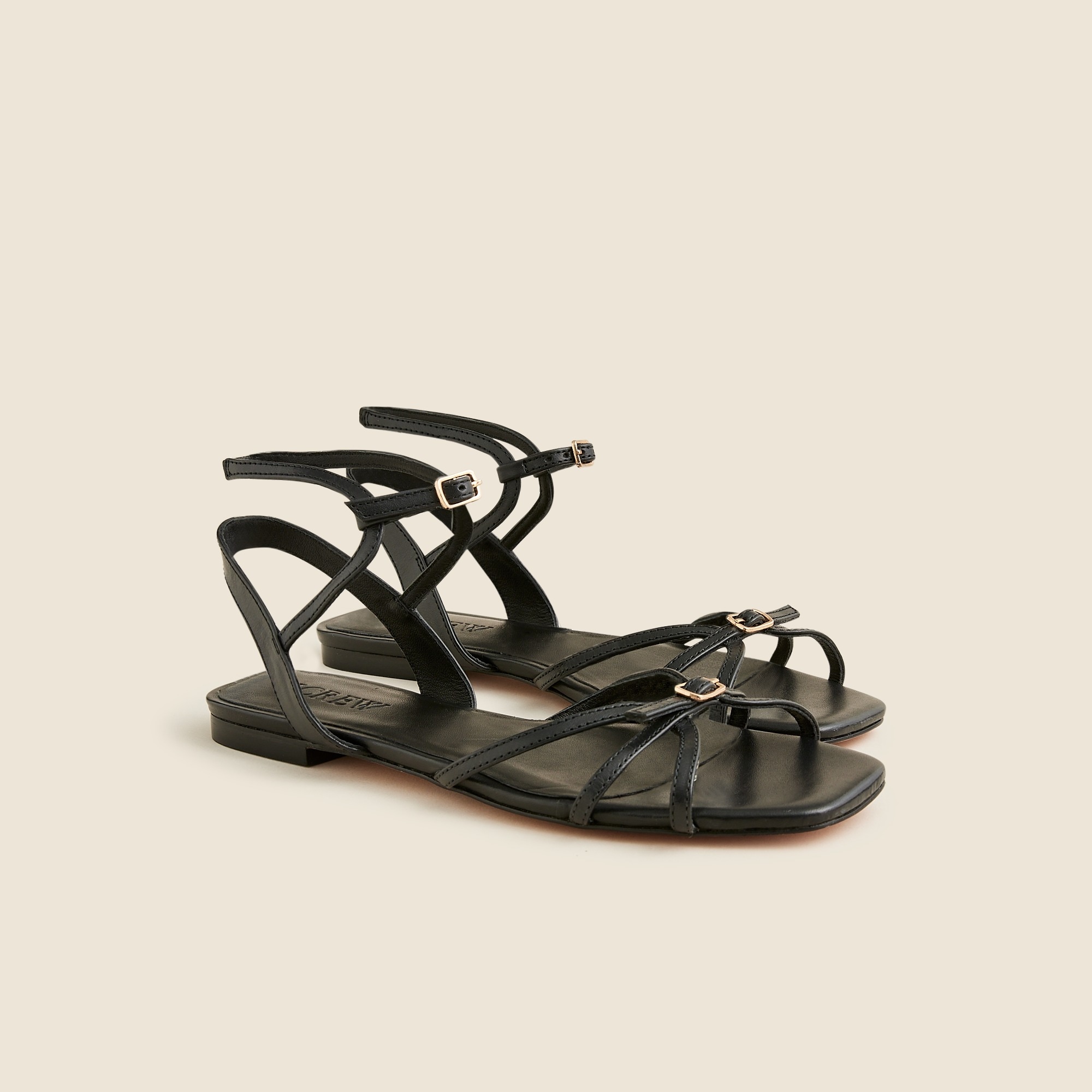 New Capri buckle sandals in leather